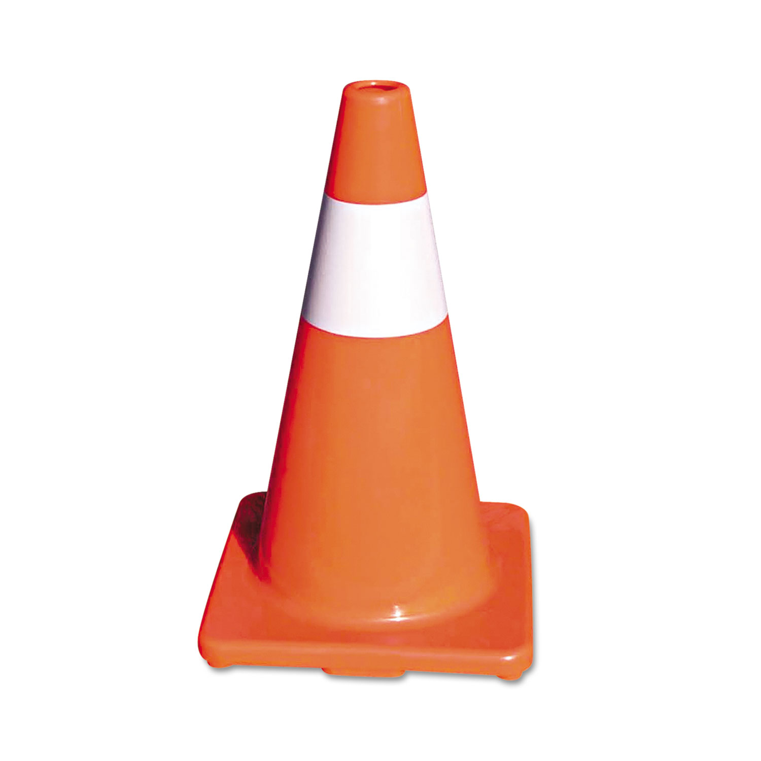 Tatco Traffic Cone, 18h x 10w x 10d, Orange/Silver