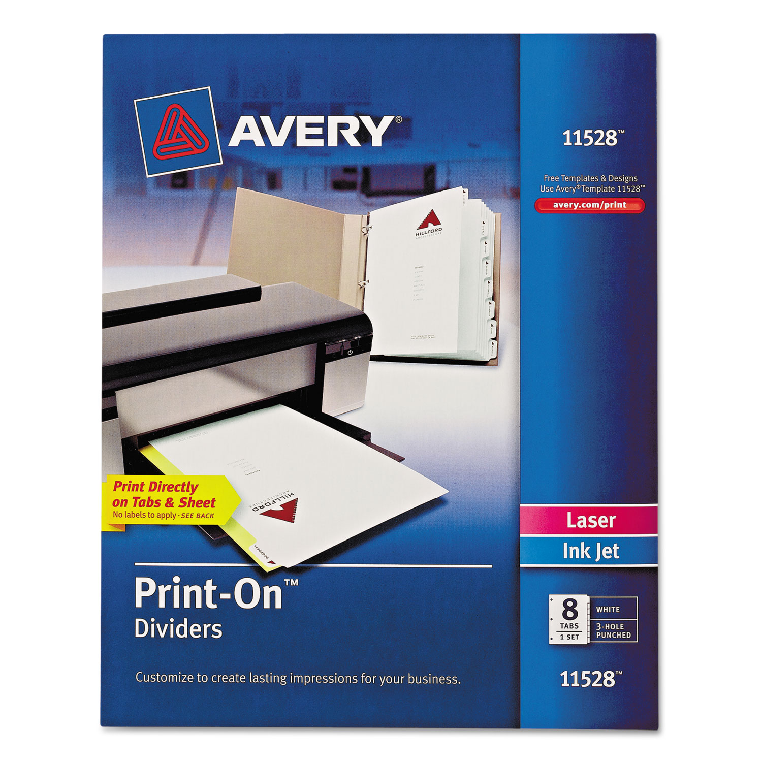Avery® Customizable Print-On Dividers, 8-Tab, Letter