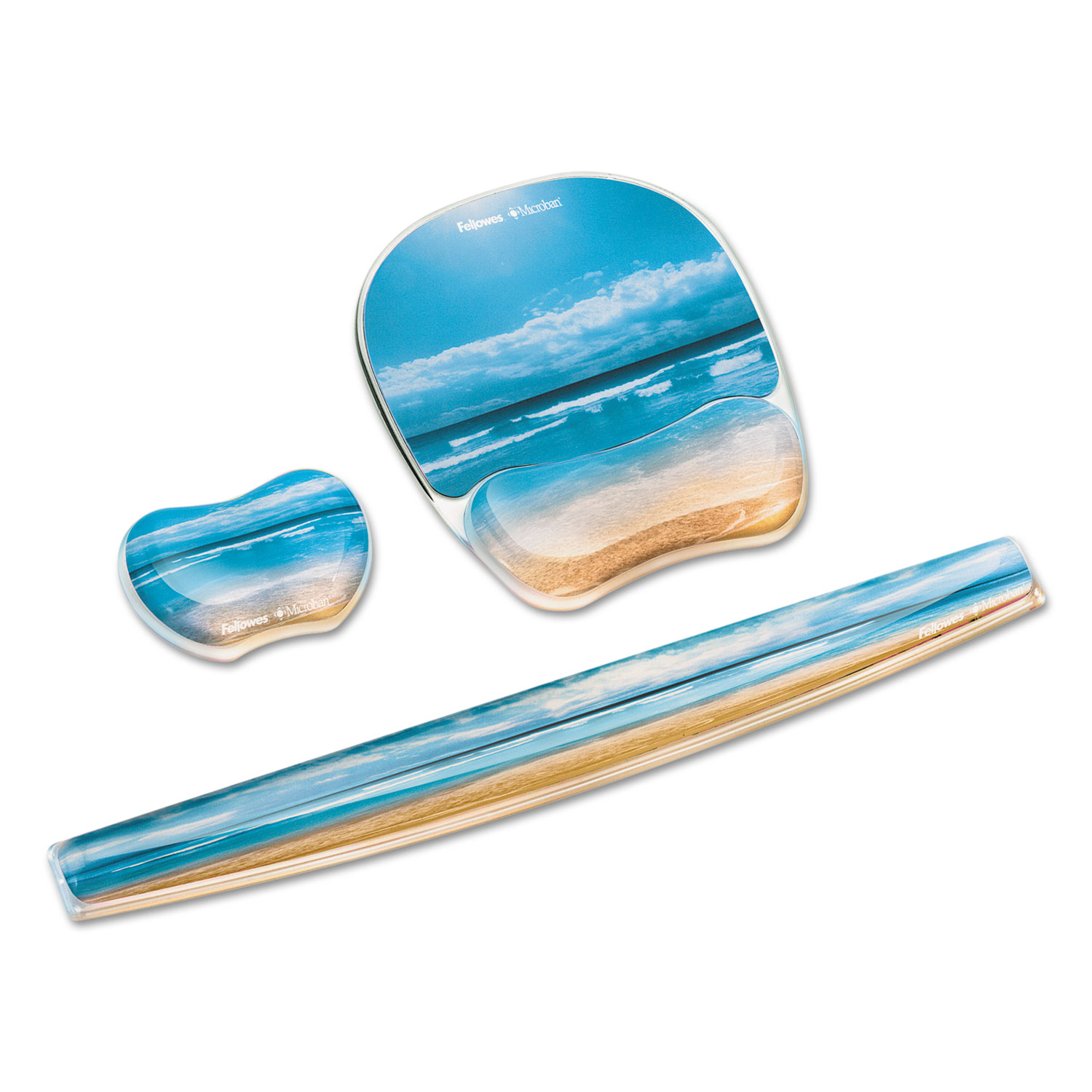 Fellowes® Gel Keyboard Wrist Rest w/Microban Protection, 18 9/16 x 2 5/16, Sandy