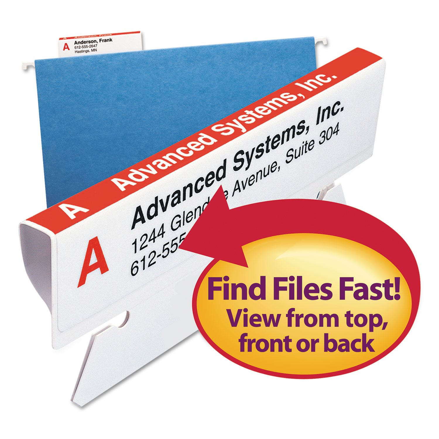 Smead® Viewables Hanging Tabs and Labels, Pack Refill, 3 1/2 Inch, White, 160/Pa