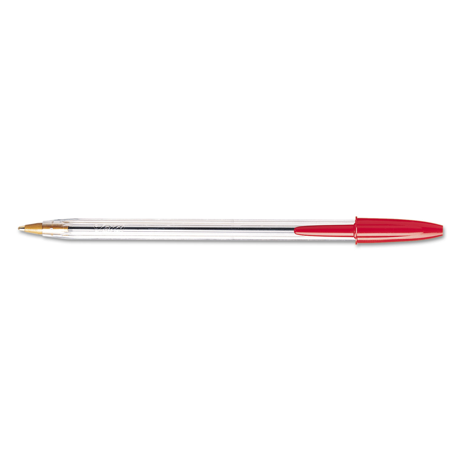 BIC® Cristal Xtra Smooth Ballpoint Stick Pen, Red Ink, 1mm, Medium, Dozen