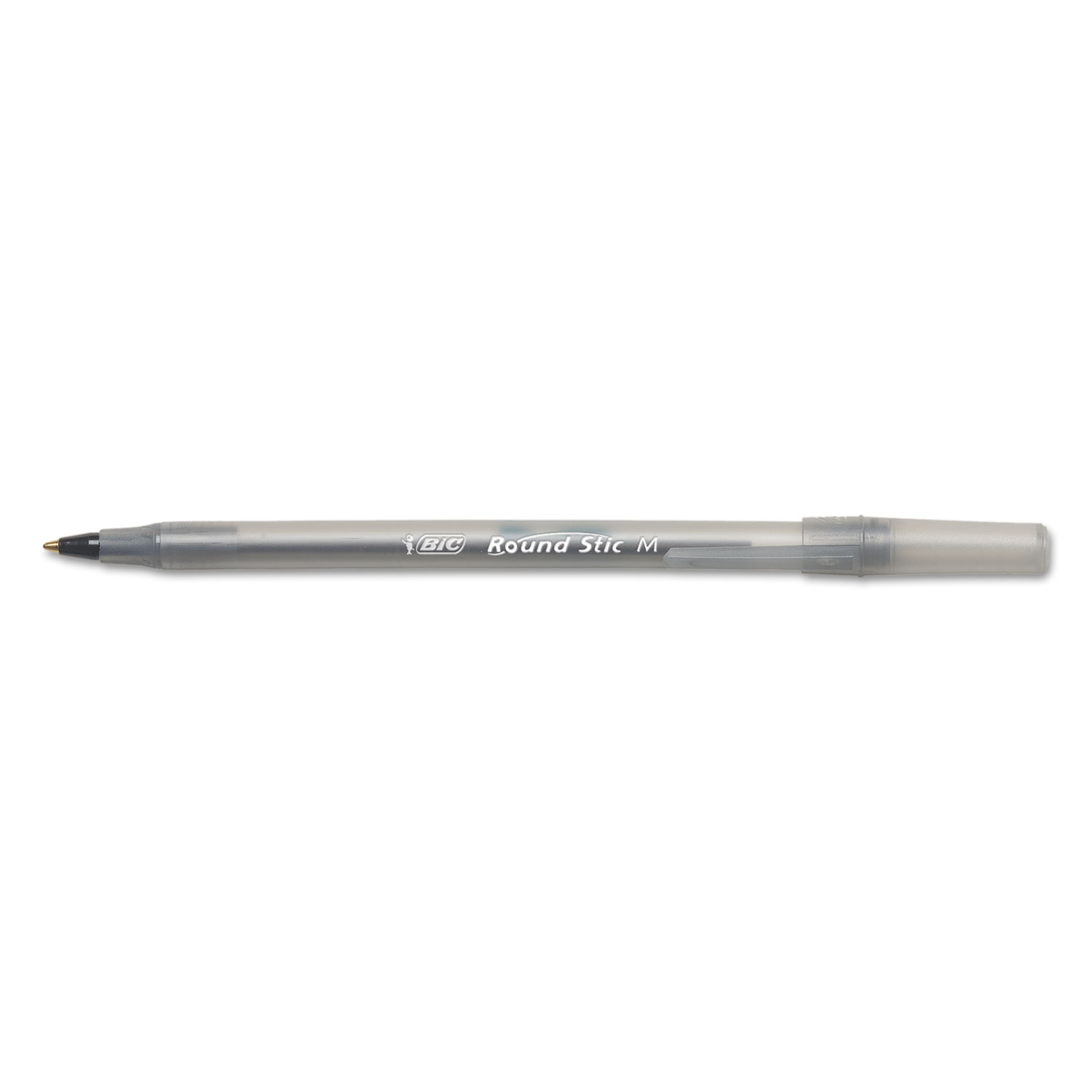 BIC® Round Stic Xtra Life Ballpoint Pen, Black Ink, 1mm, Medium, Dozen