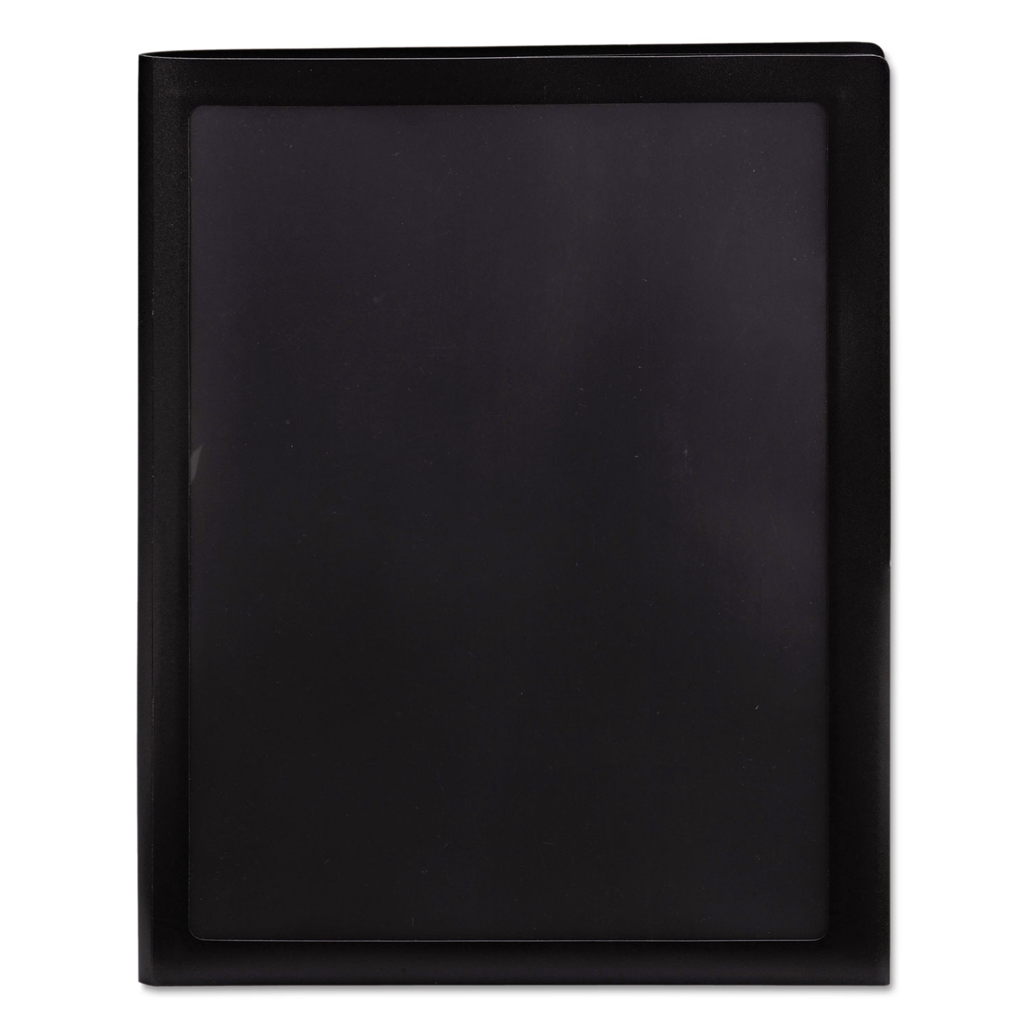 Smead® Frame View Poly Two-Pocket Folder, 11 x 8 1/2, Clear/Black, 5/Pack