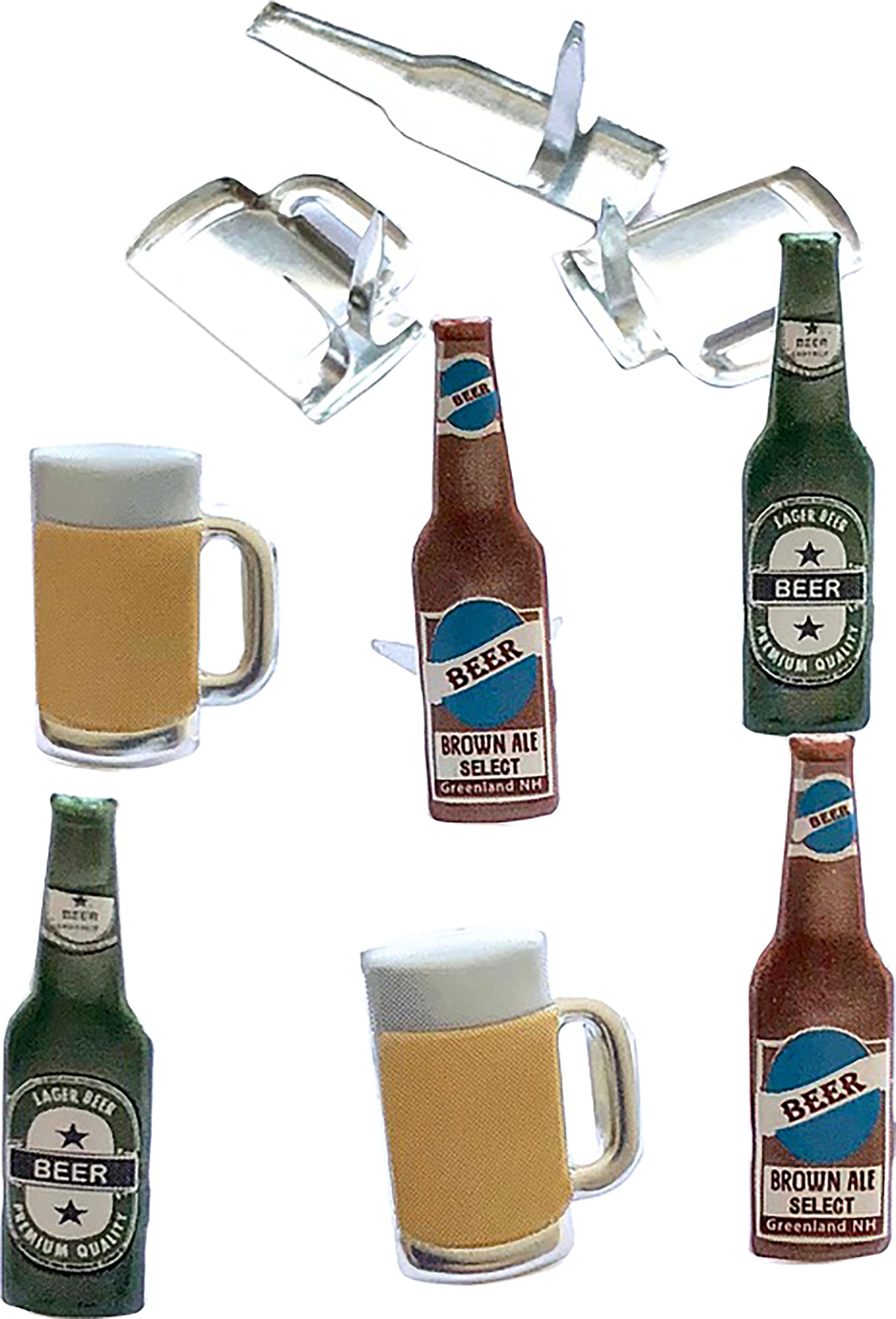 Eyelet Outlet Shape Brads 12/Pkg Beer