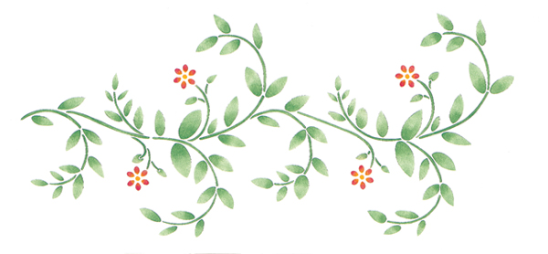 Stencil Magic Decorative Stencils Delicate Vine Border 8.25