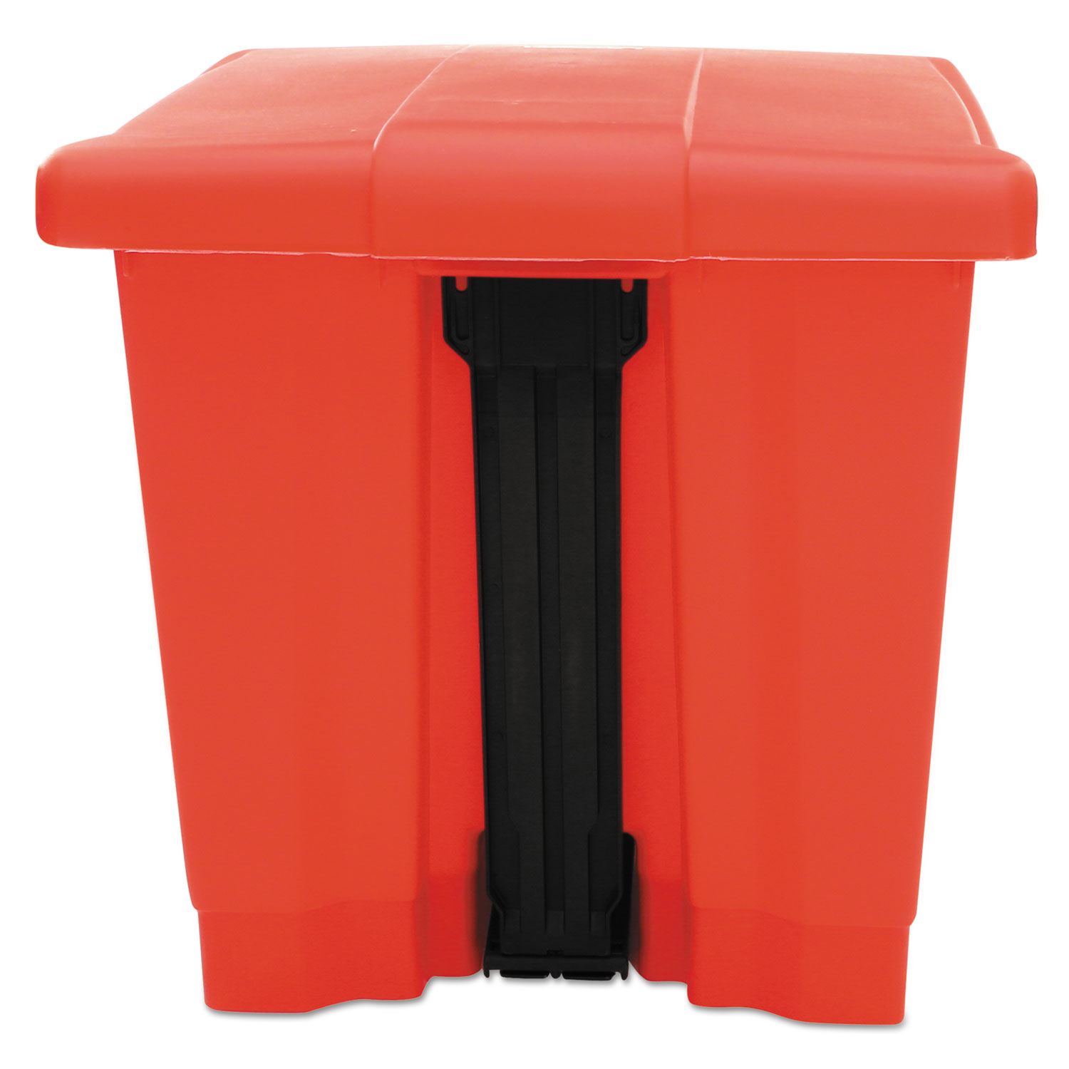 Rubbermaid® Commercial Indoor Utility Step-On Waste Container, Square, Plastic,