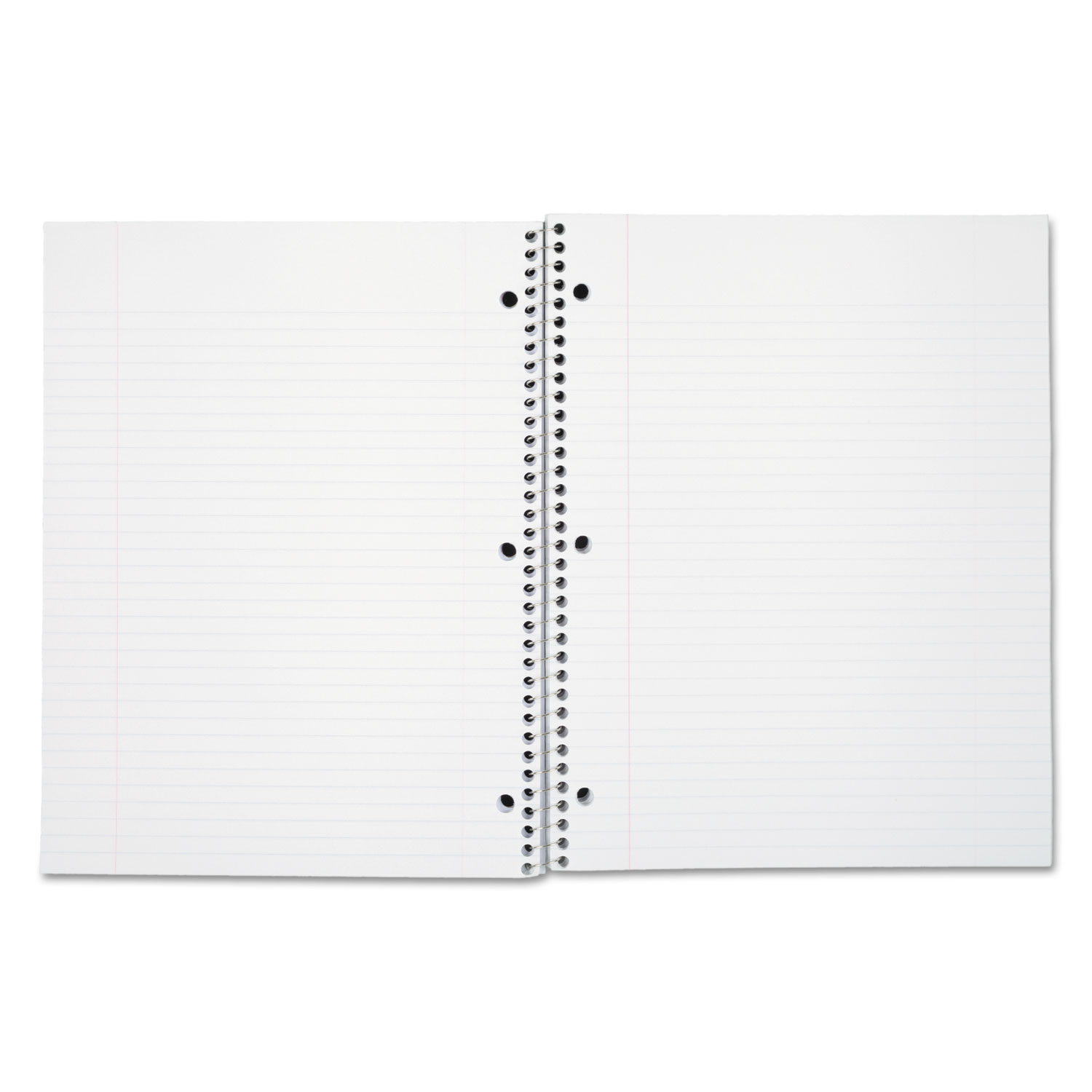Mead® Spiral Bound Notebook, Perforated, College Rule, 11 x 8, White, 100 Sheets