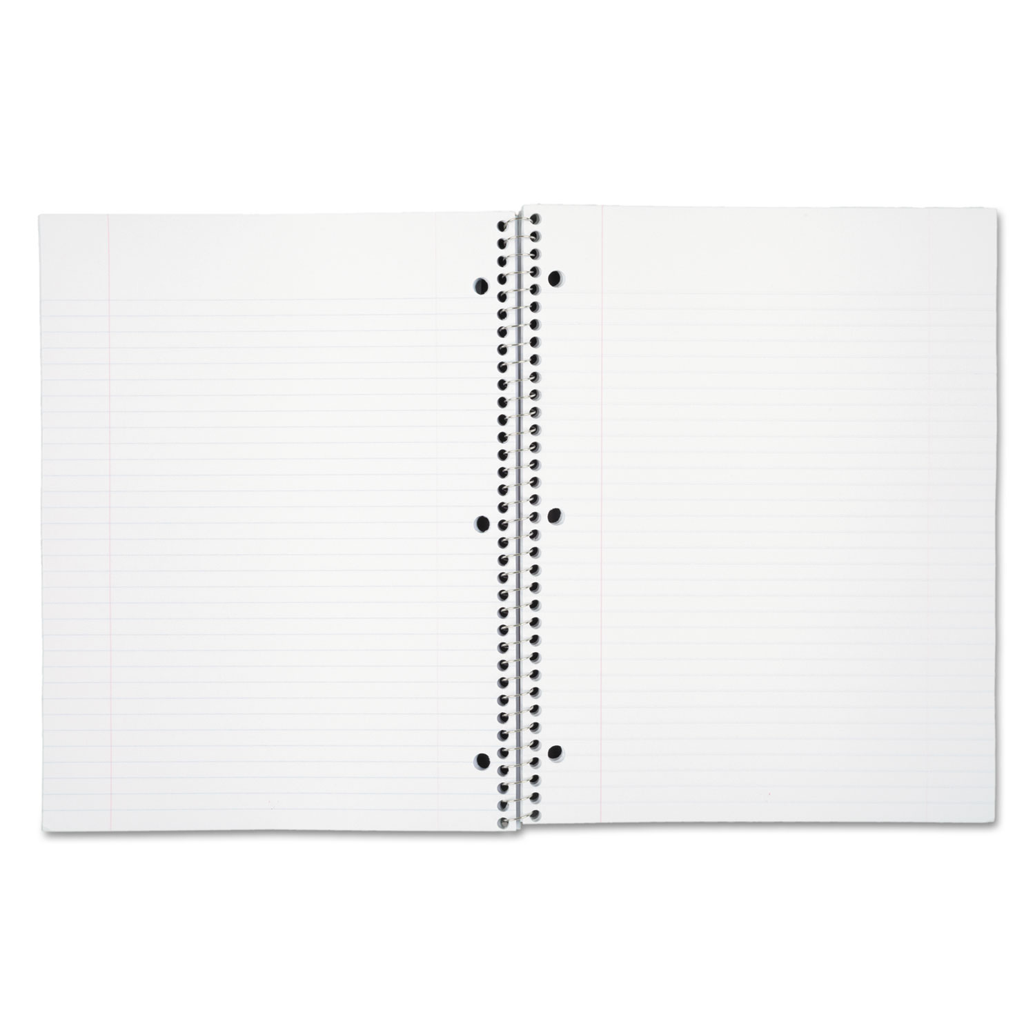 Mead® Spiral Bound Notebook, Perforated, College Rule, 11 x 8, White, 200 Sheets