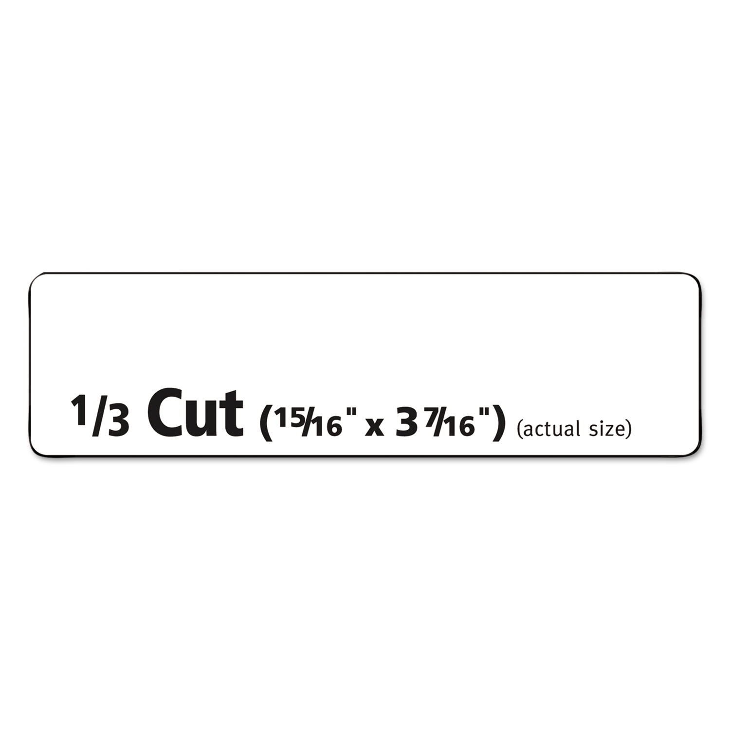 Avery® XL Removable 1/3-Cut File Folder Labels, Inkjet/Laser, .94 x 3.44, White,