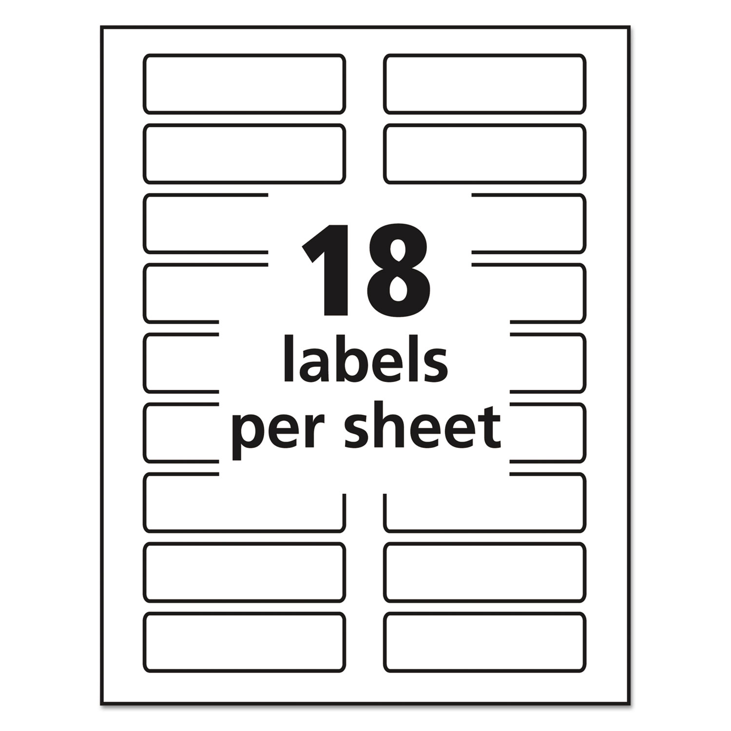 Avery® XL Removable 1/3-Cut File Folder Labels, Inkjet/Laser, .94 x 3.44, White,