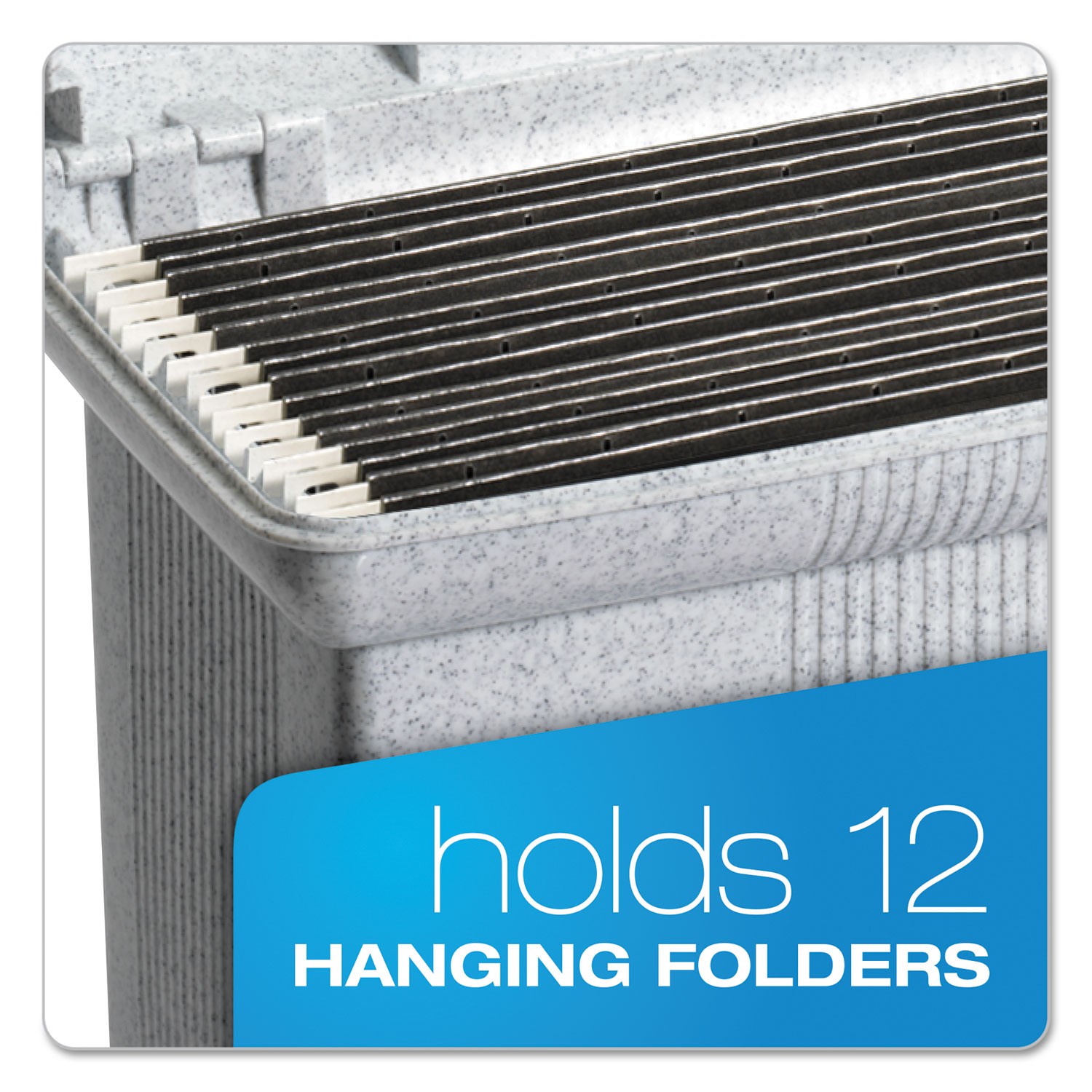 Pendaflex® Portable File Boxes, Letter, Plastic, 14-7/8 x 6-1/2 x 11-7/8, Granit