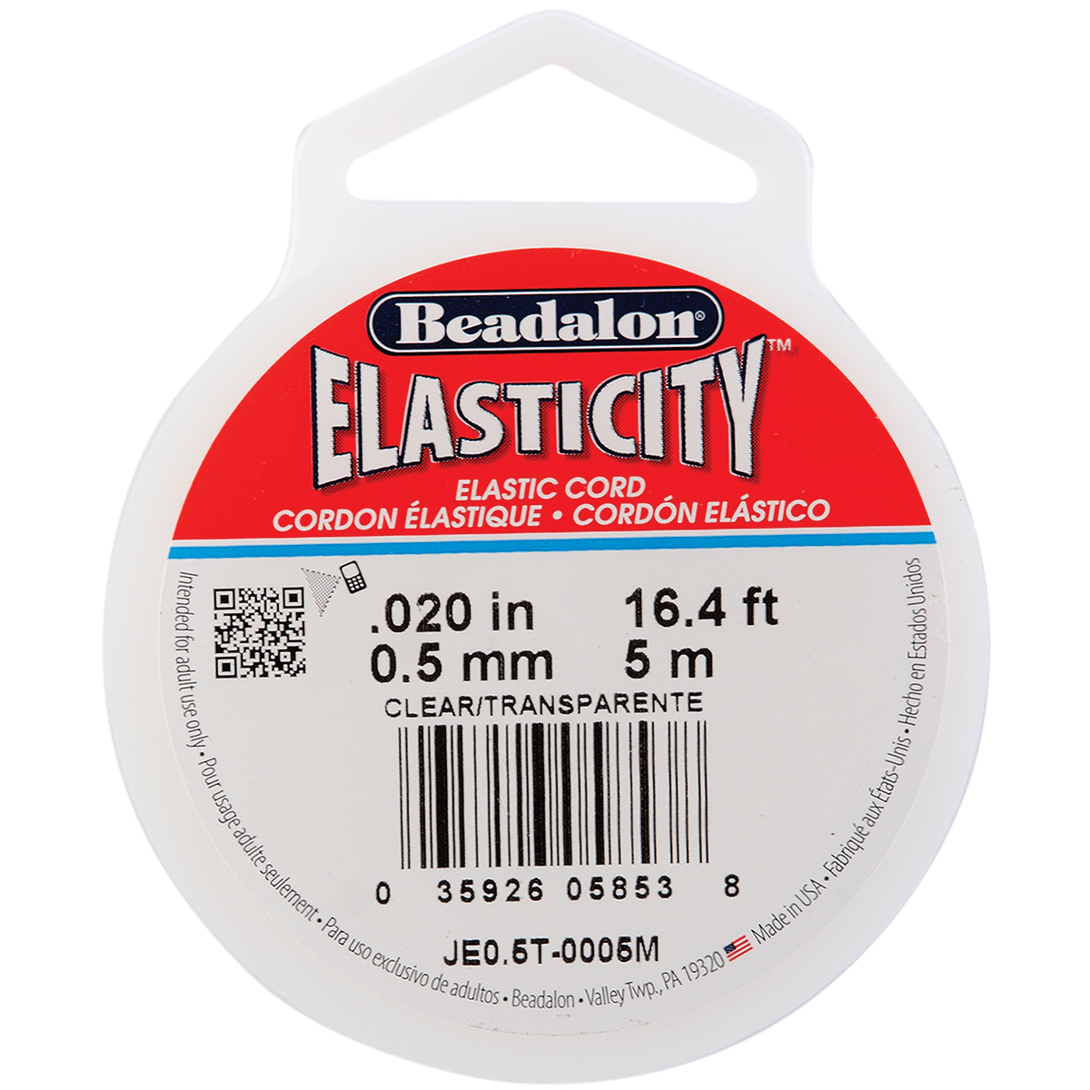 Elasticity .5mmX5m Clear