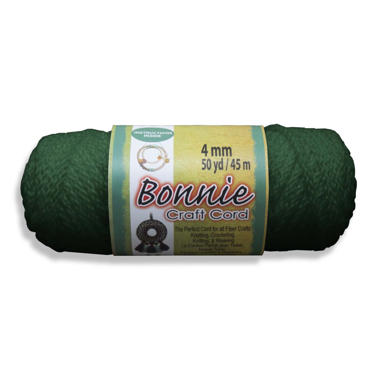 Bonnie Macrame Craft Cord 4mmX50yd Forest