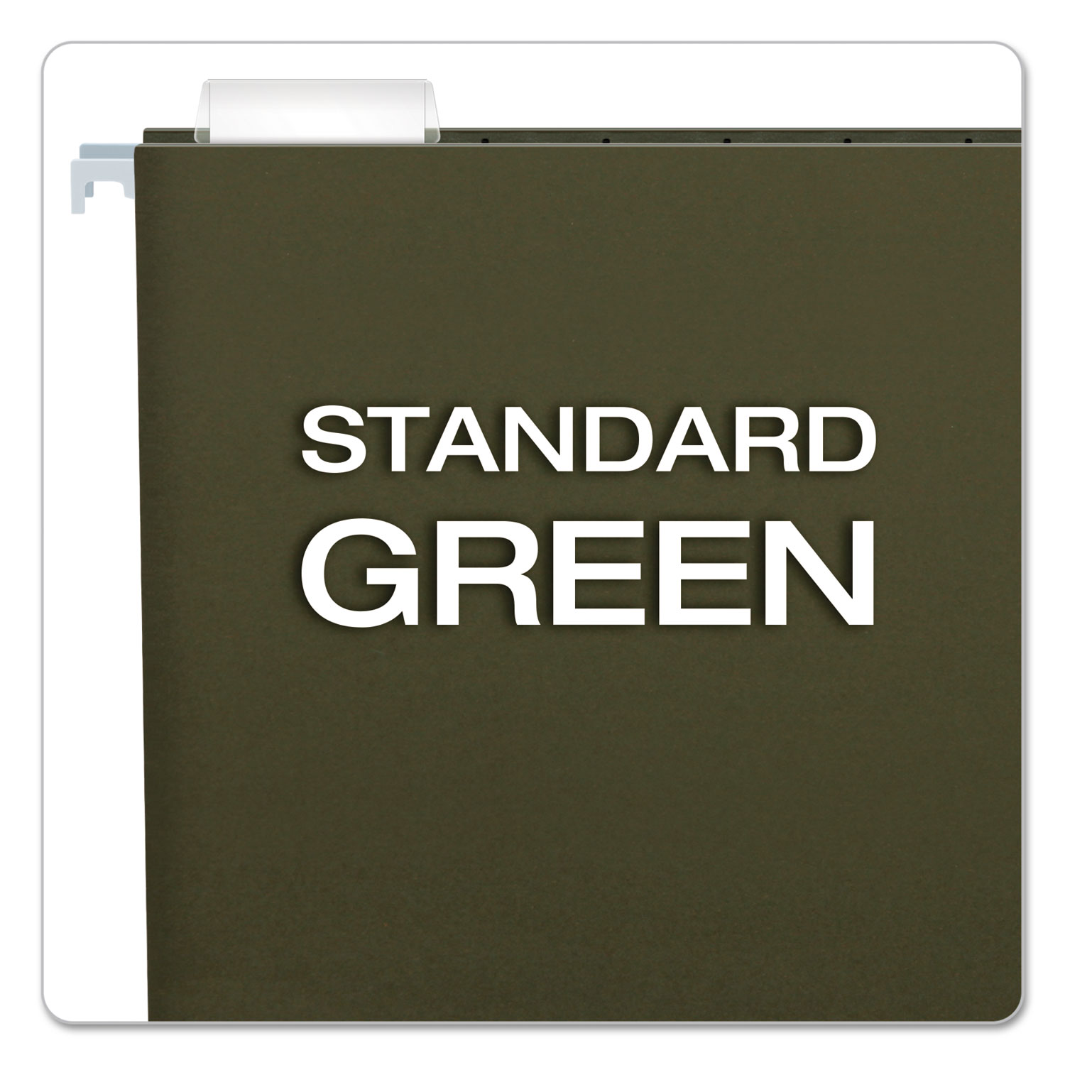 Pendaflex® Standard Green Hanging Folders, 1/5 Tab, Letter, 25/Box