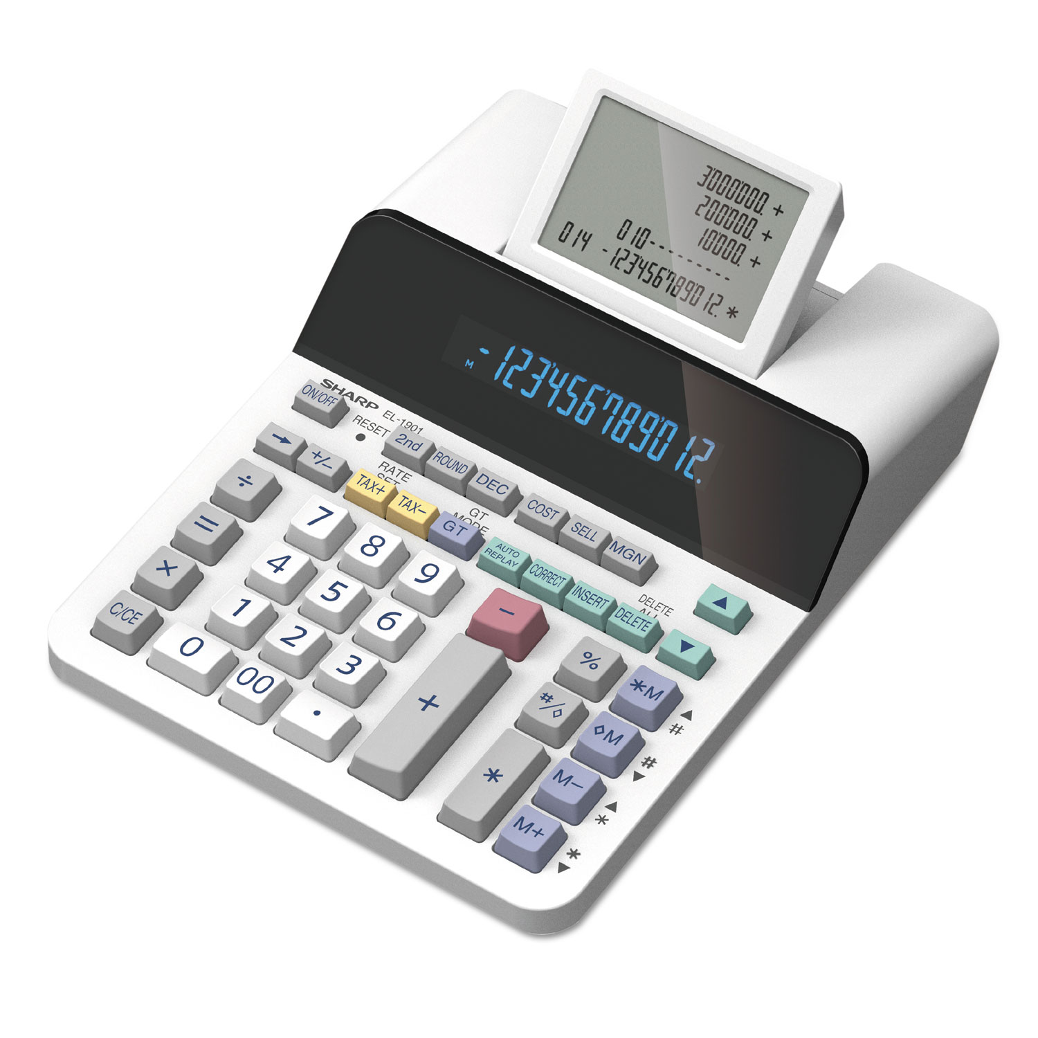 EL-1901 Paperless Printing Calculator with Check and Correct, 12-Digit LCD
