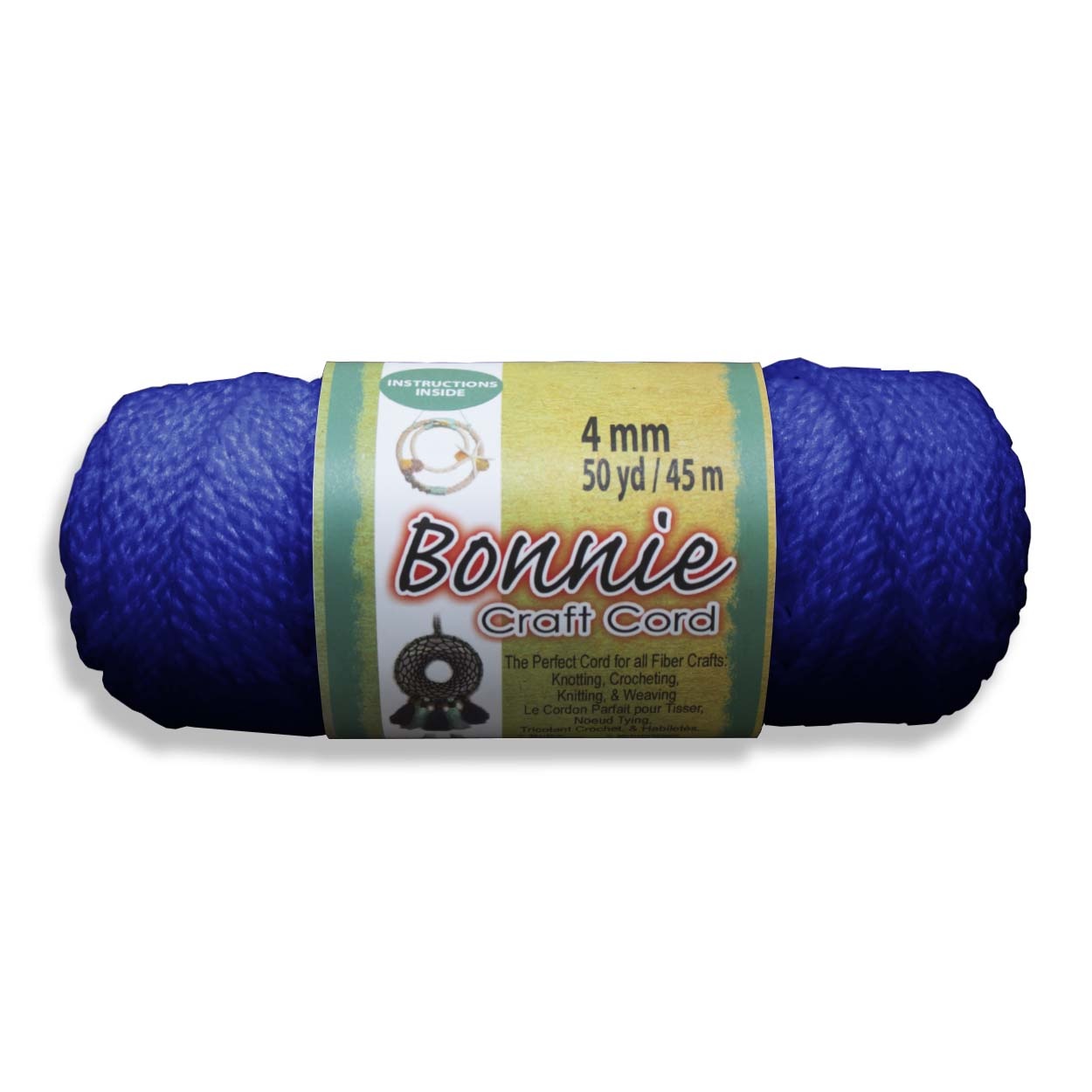 Bonnie Macrame Craft Cord 4mmX50yd Royal