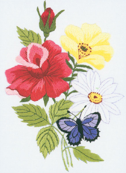 Butterfly & Floral Embroidery Kit 5