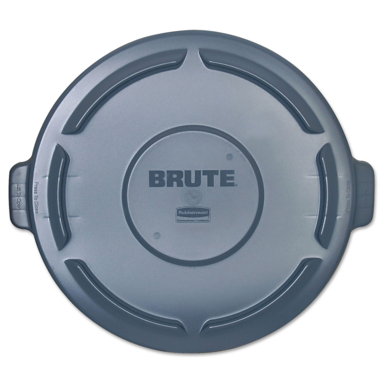 Rubbermaid® Commercial Vented Round Brute Lid, 24 1/2 x 1 1/2, Gray