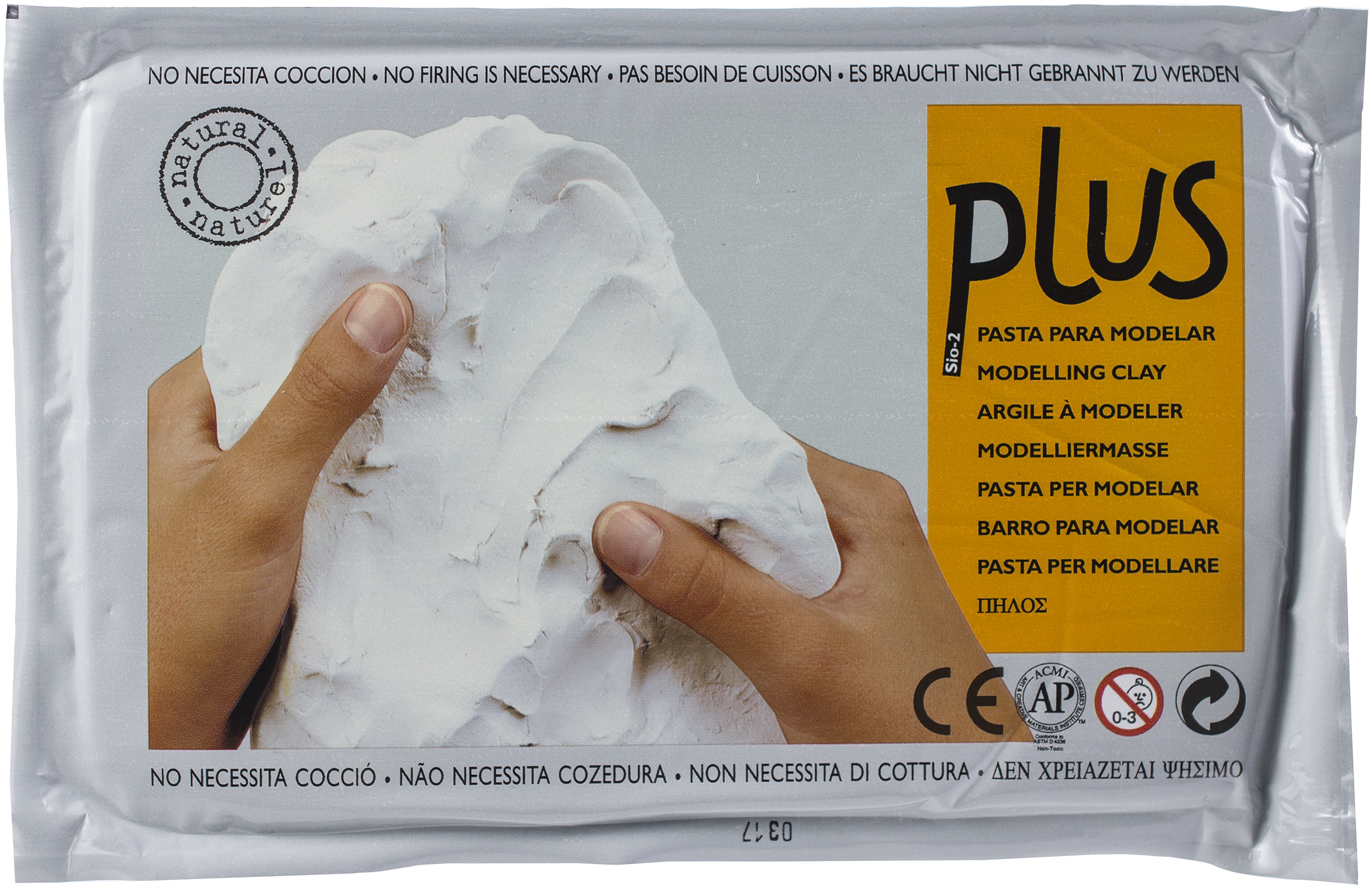 Plus Natural Self-Hardening Clay 2.2lb White