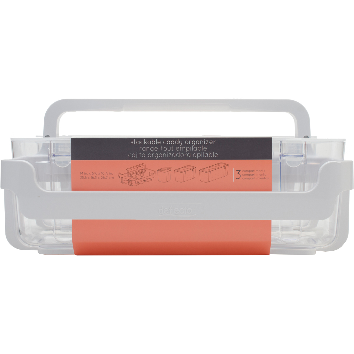 Caddy Organizer W/Small, Medium & Large Compartments White