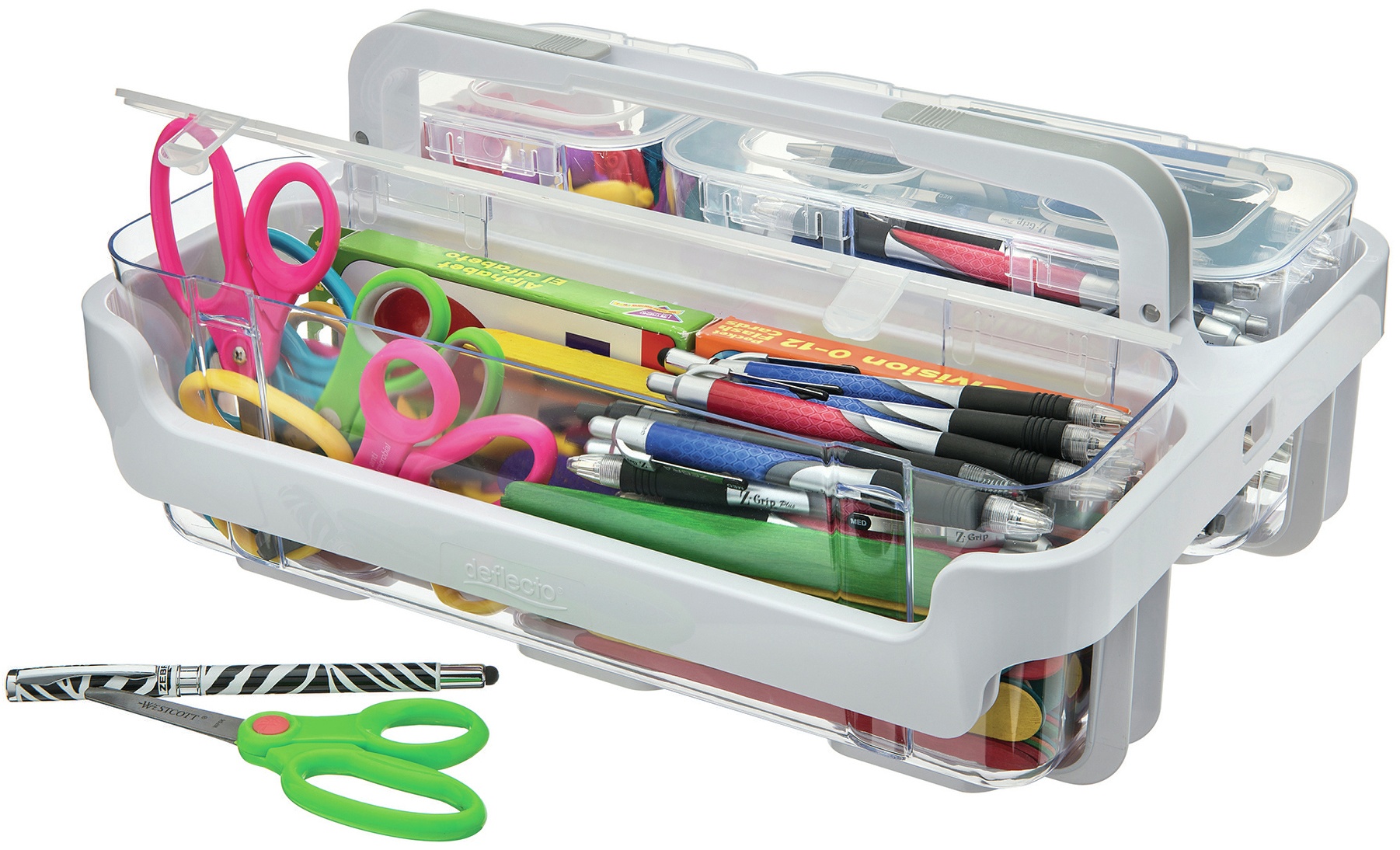 Caddy Organizer W/Small, Medium & Large Compartments White