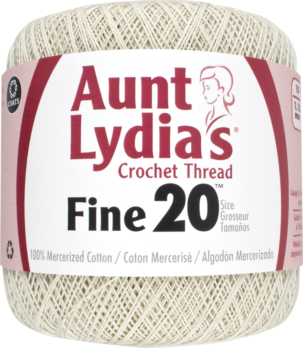 Aunt Lydia's Fine Crochet Thread Size 20 Natural