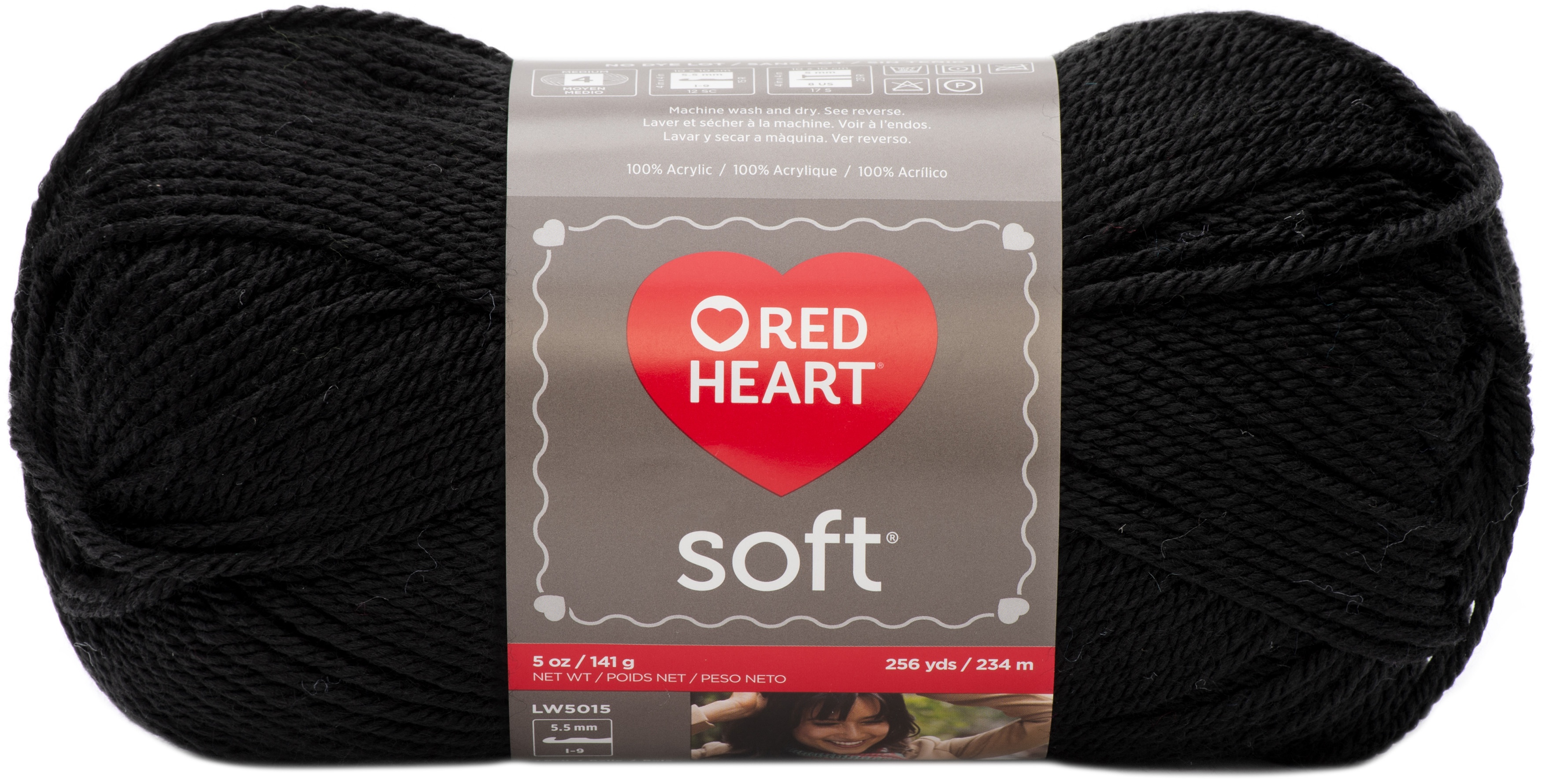Red Heart Soft Yarn Black