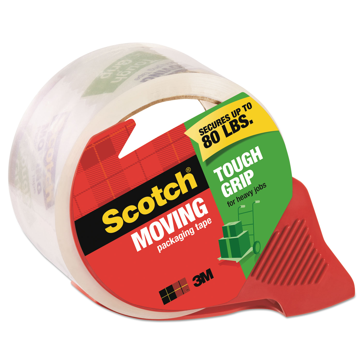 Scotch® Tough Grip Moving Packaging Tape, 1.88