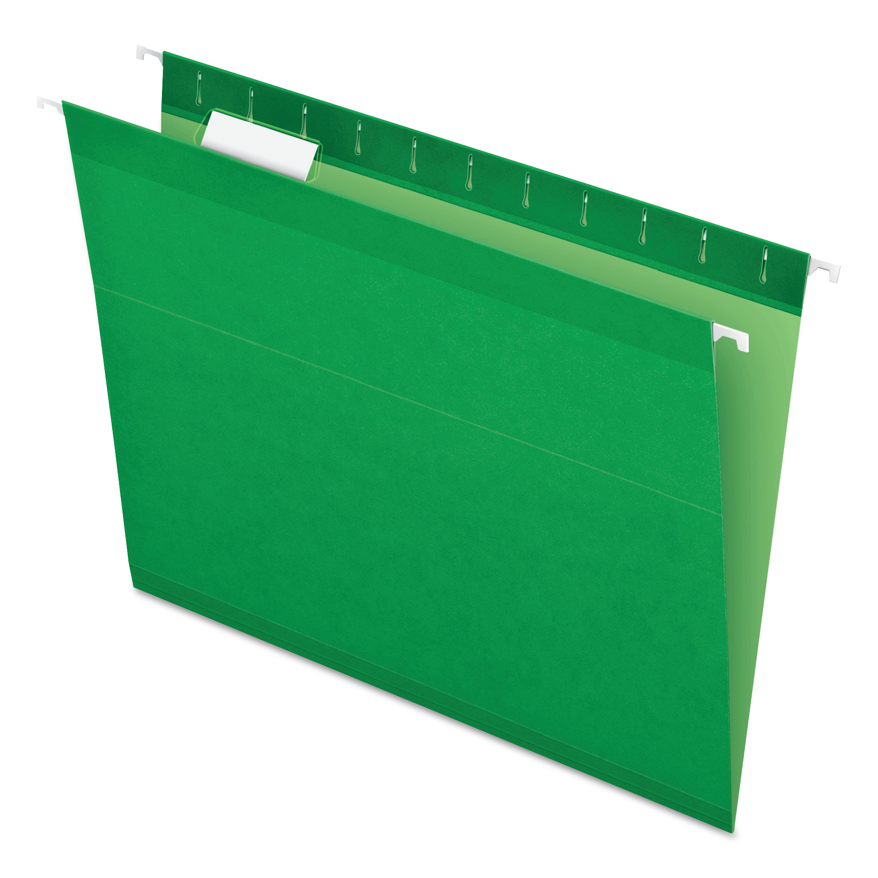 Pendaflex® Reinforced Hanging Folders, 1/5 Tab, Letter, Bright Green, 25/Box