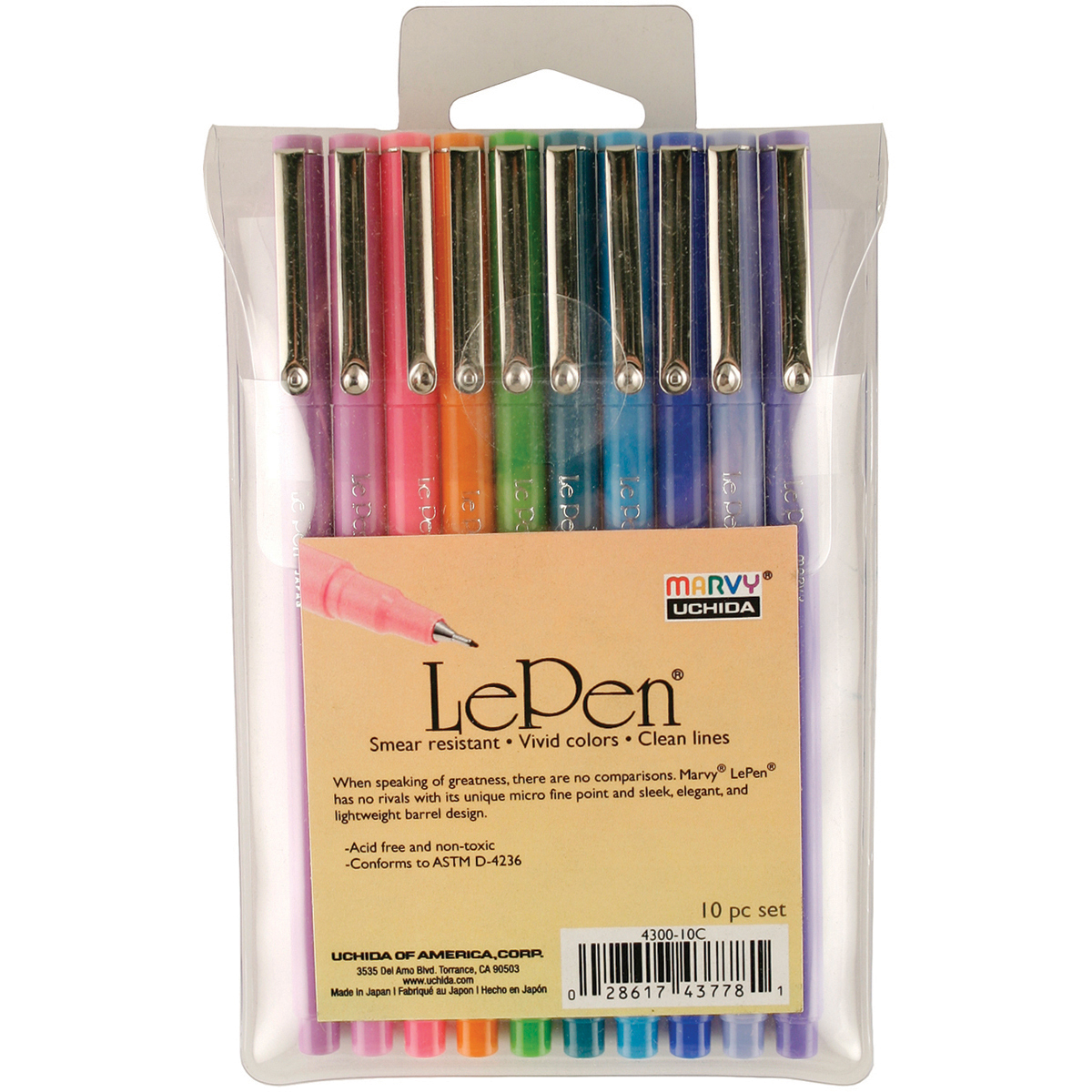 Le Pen Bright Set 10/Pkg Assorted Colors