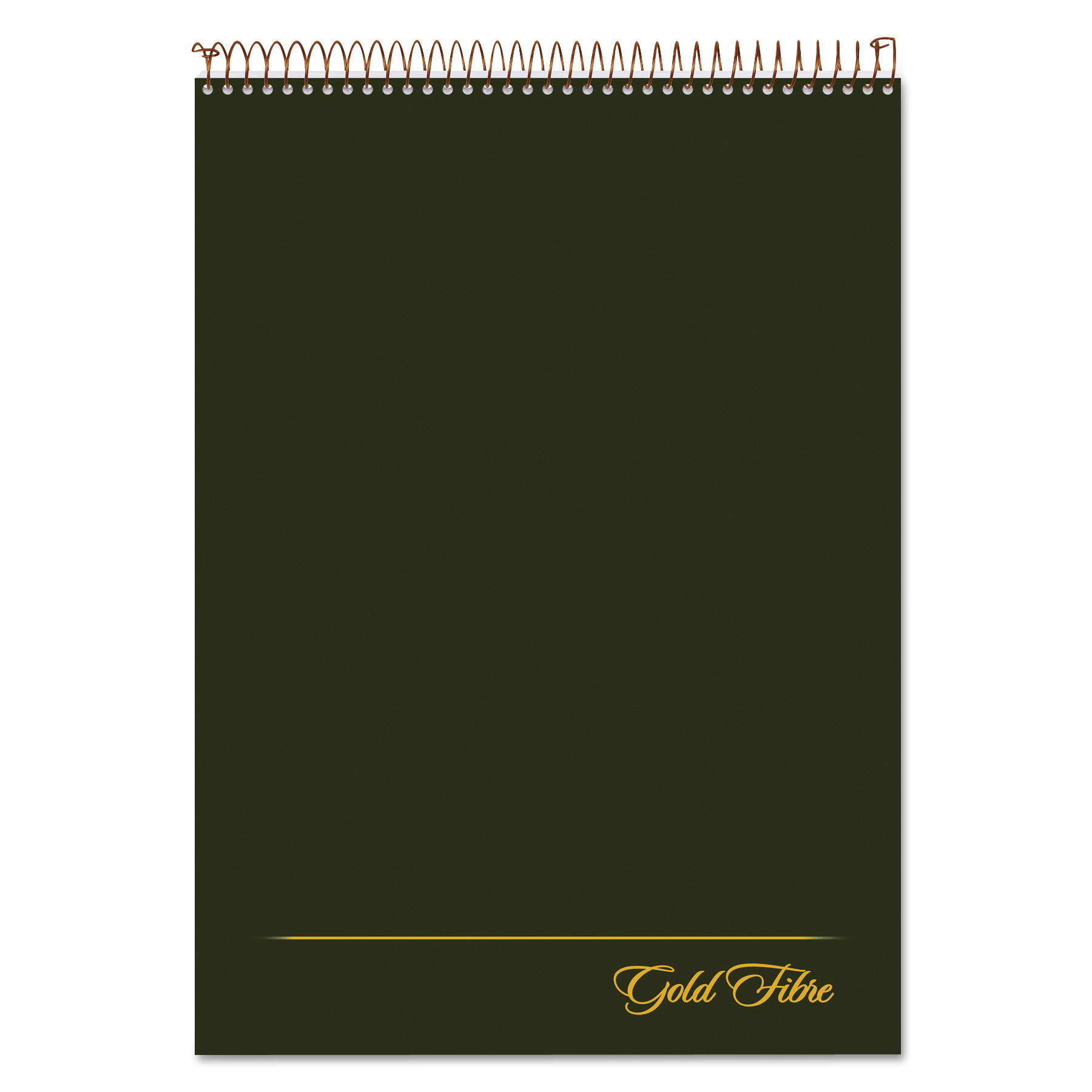 Ampad® Gold Fibre Wirebound Writing Pad w/Cover, 8 1/2 x 11 3/4, White, Green Co
