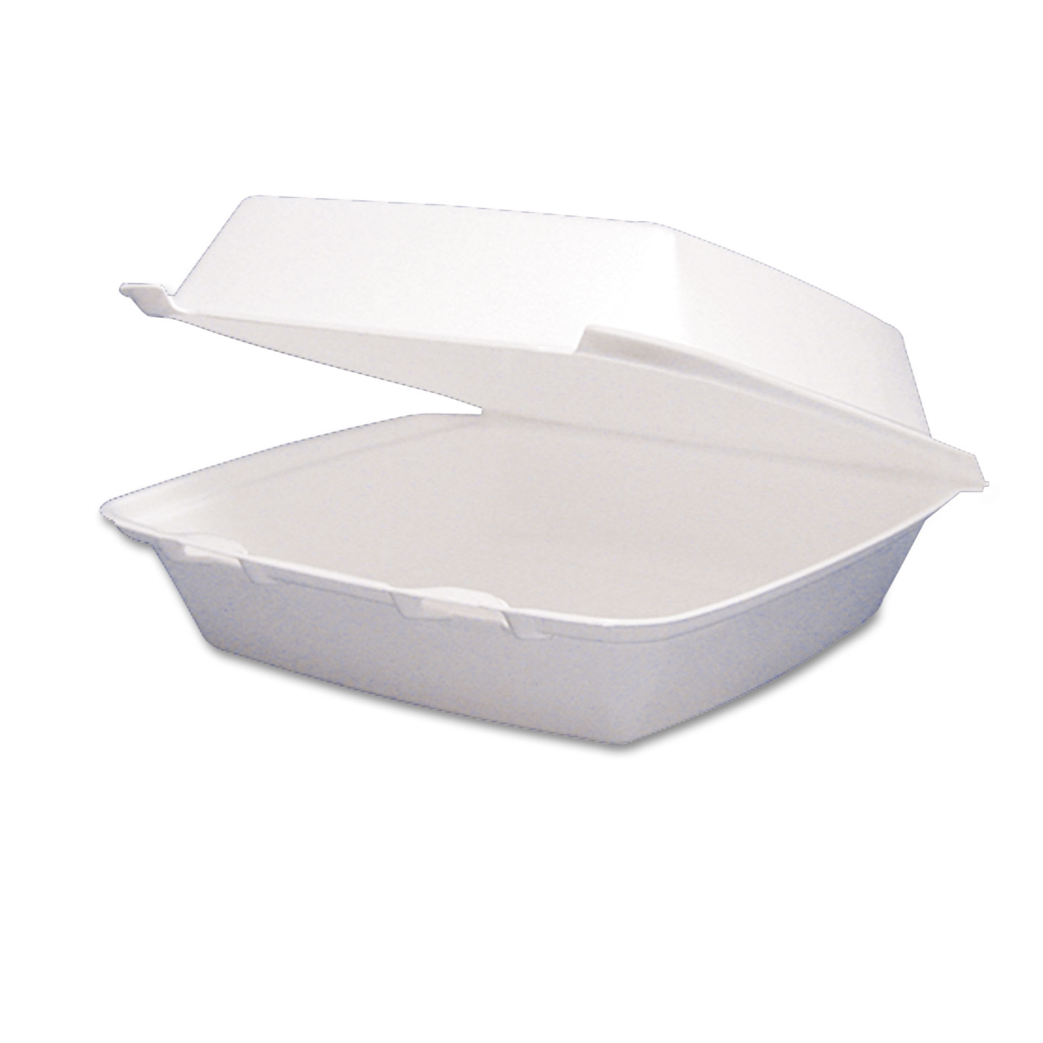 Dart® Foam Container, Hinged Lid, 1-Comp, 8 3/8 x 7 7/8 x 3 1/4, 200/Carton