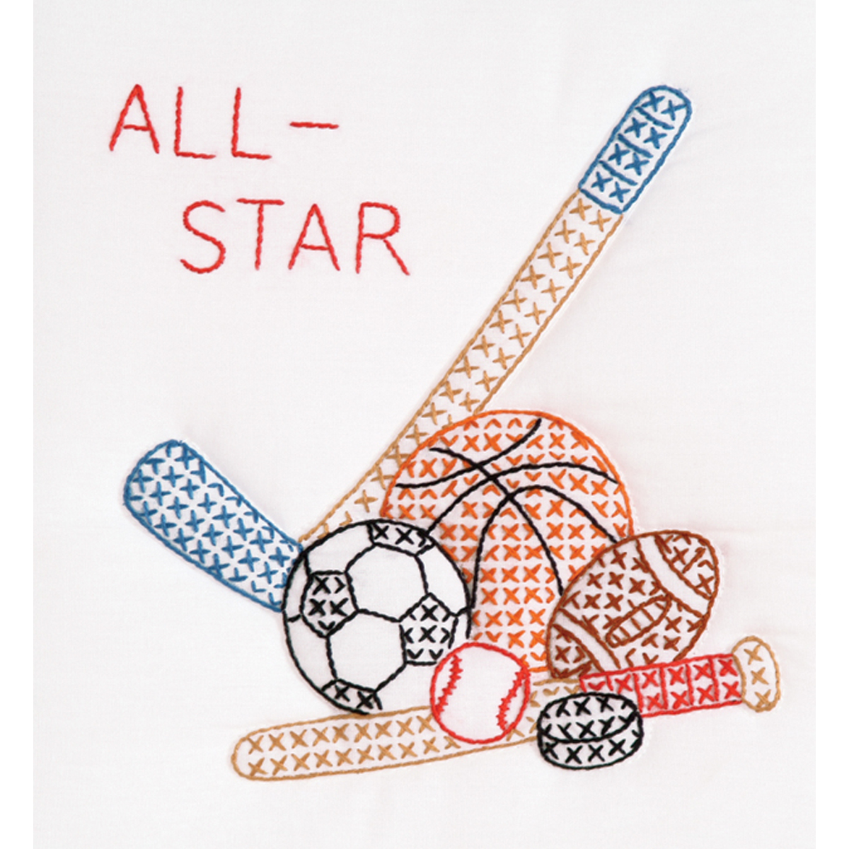 Stamped White Quilt Blocks 9