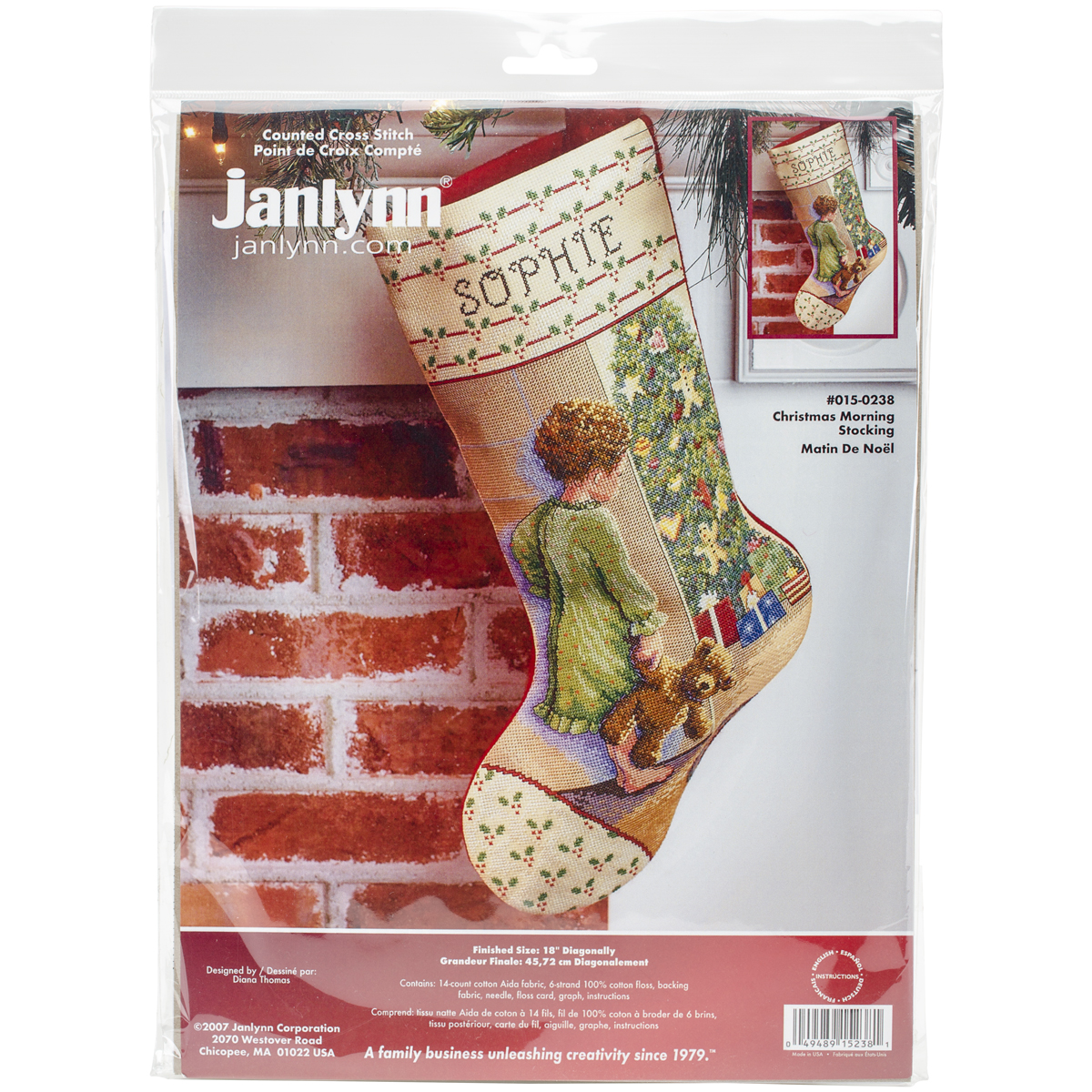 Christmas Morning Stocking Counted Cross Stitch Kit 18