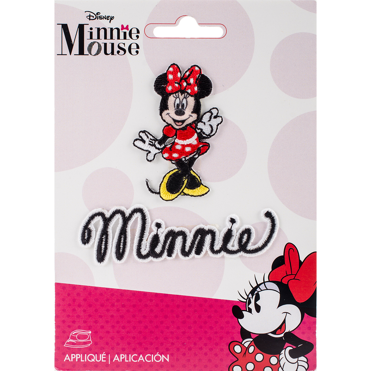 Disney Mickey Mouse Iron-On Applique Minnie Mouse Body W/Script