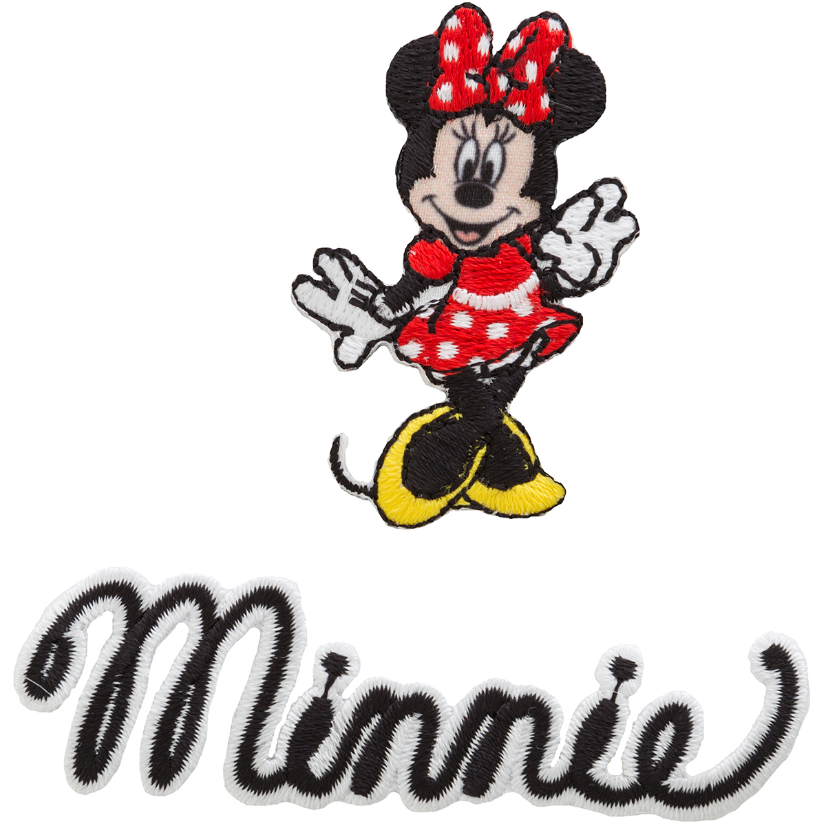 Disney Mickey Mouse Iron-On Applique Minnie Mouse Body W/Script