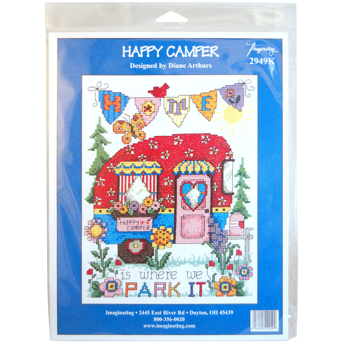 Happy Camper Counted Cross Stitch Kit 6.75