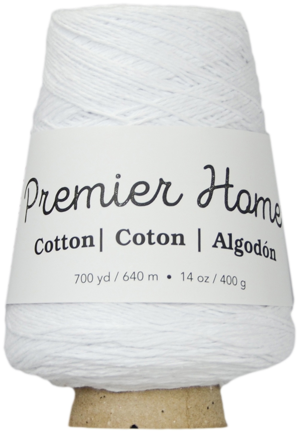Home Cotton Yarn - Solid Cone White