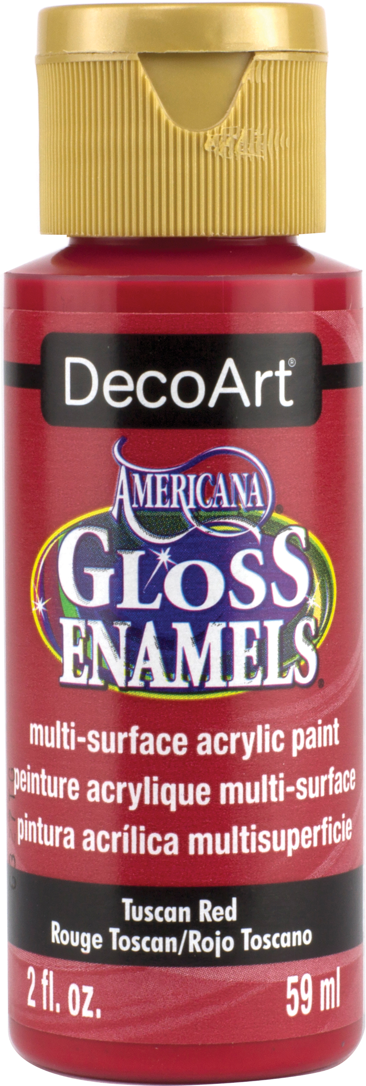 Americana Gloss Enamels Acrylic Paint 2oz Tuscan Red