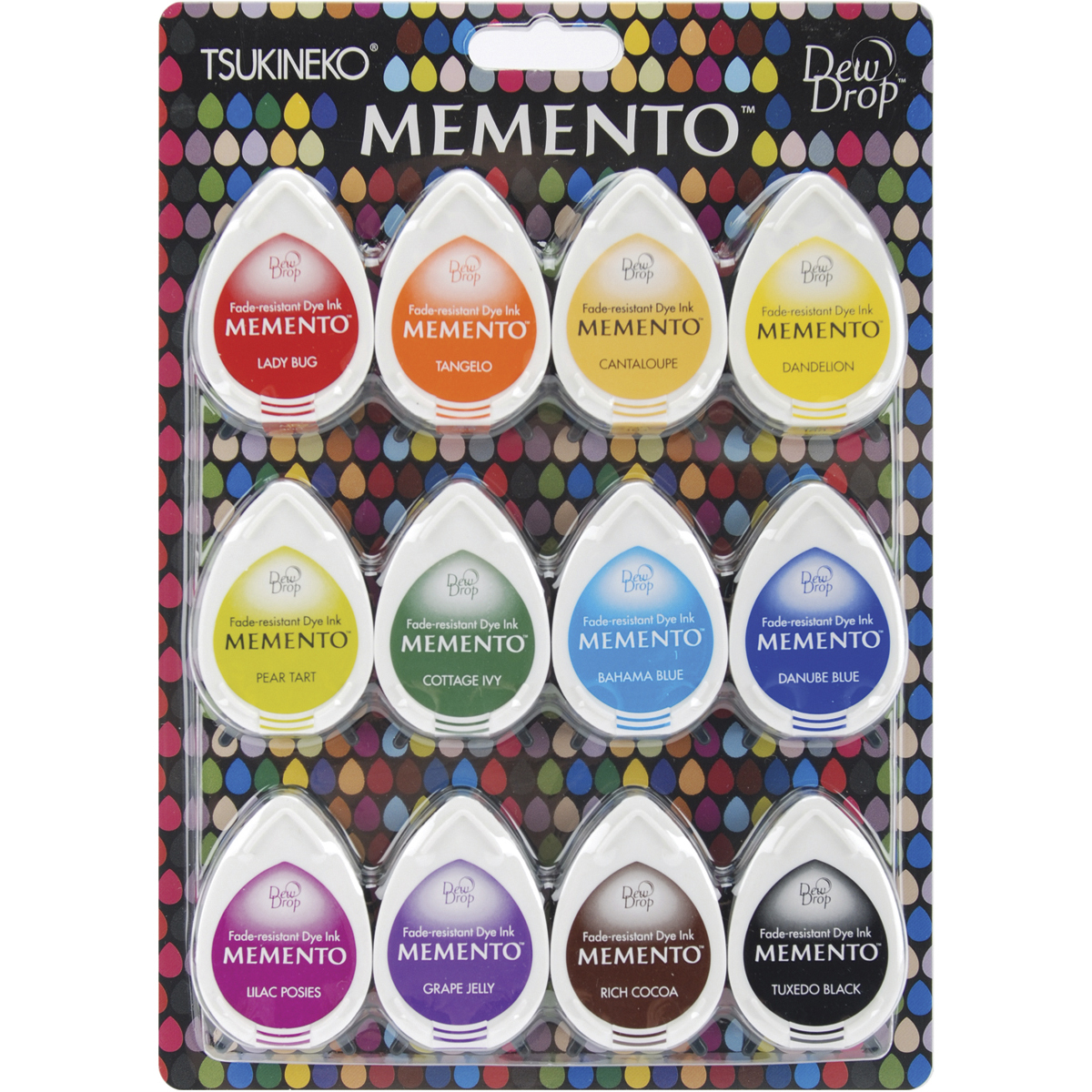 Memento Dew Drop Dye Ink Pads 12/Pkg Gum Drops
