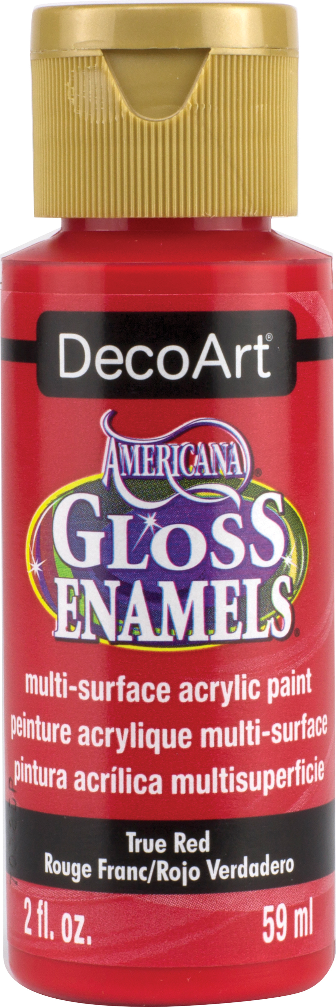 Americana Gloss Enamels Acrylic Paint 2oz True Red