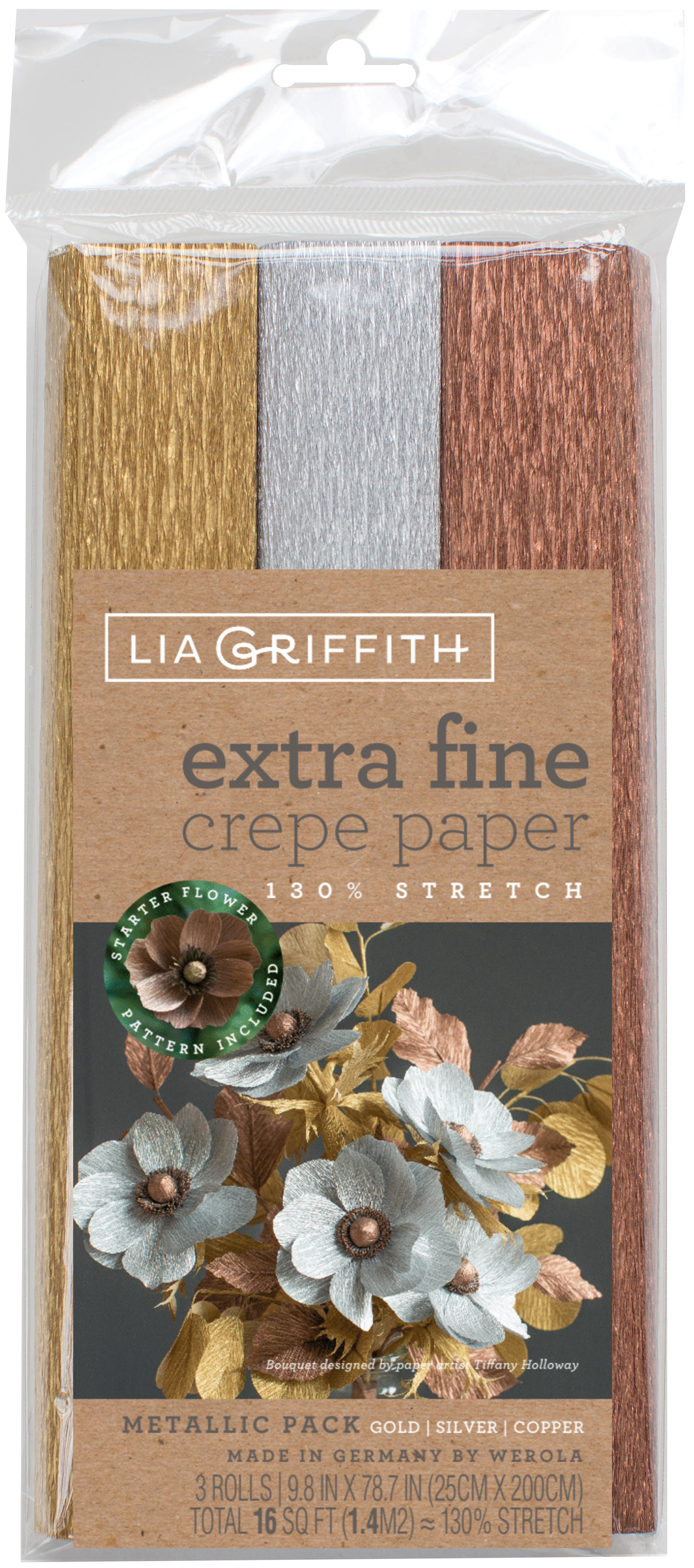 Extra Fine Crepe Paper 3/Pkg Metallic