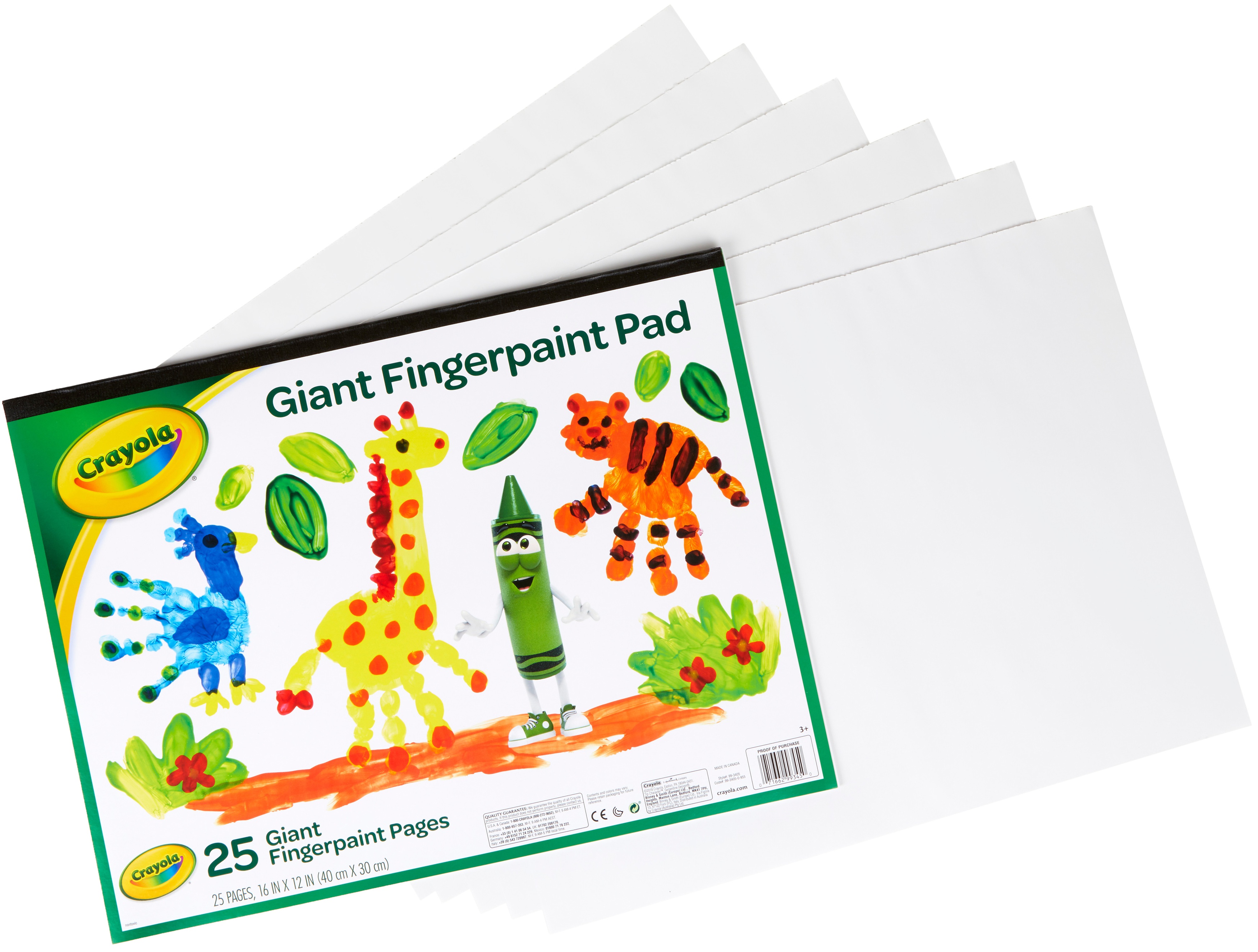 Crayola Fingerpaint Paper Pad 16