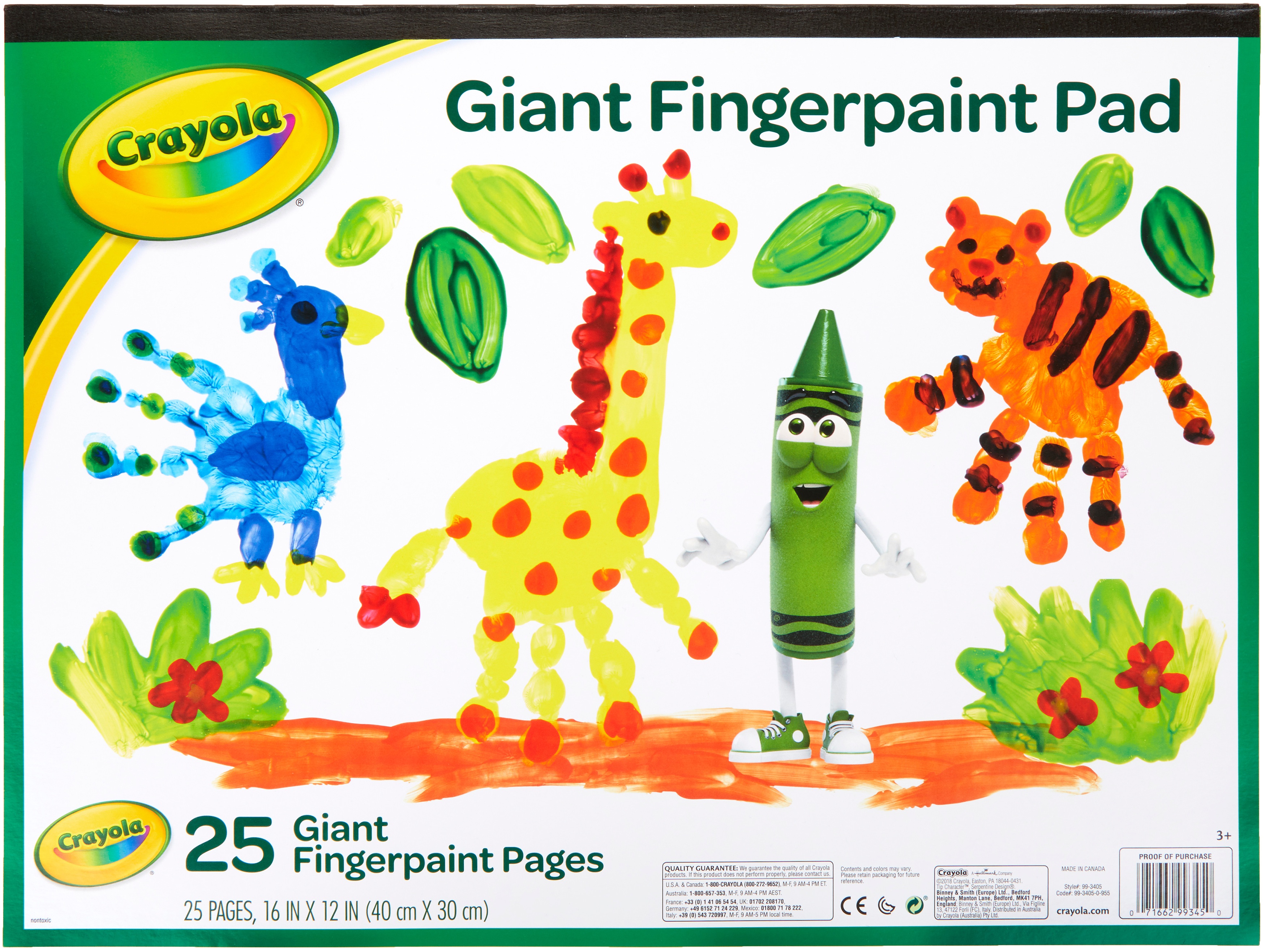 Crayola Fingerpaint Paper Pad 16