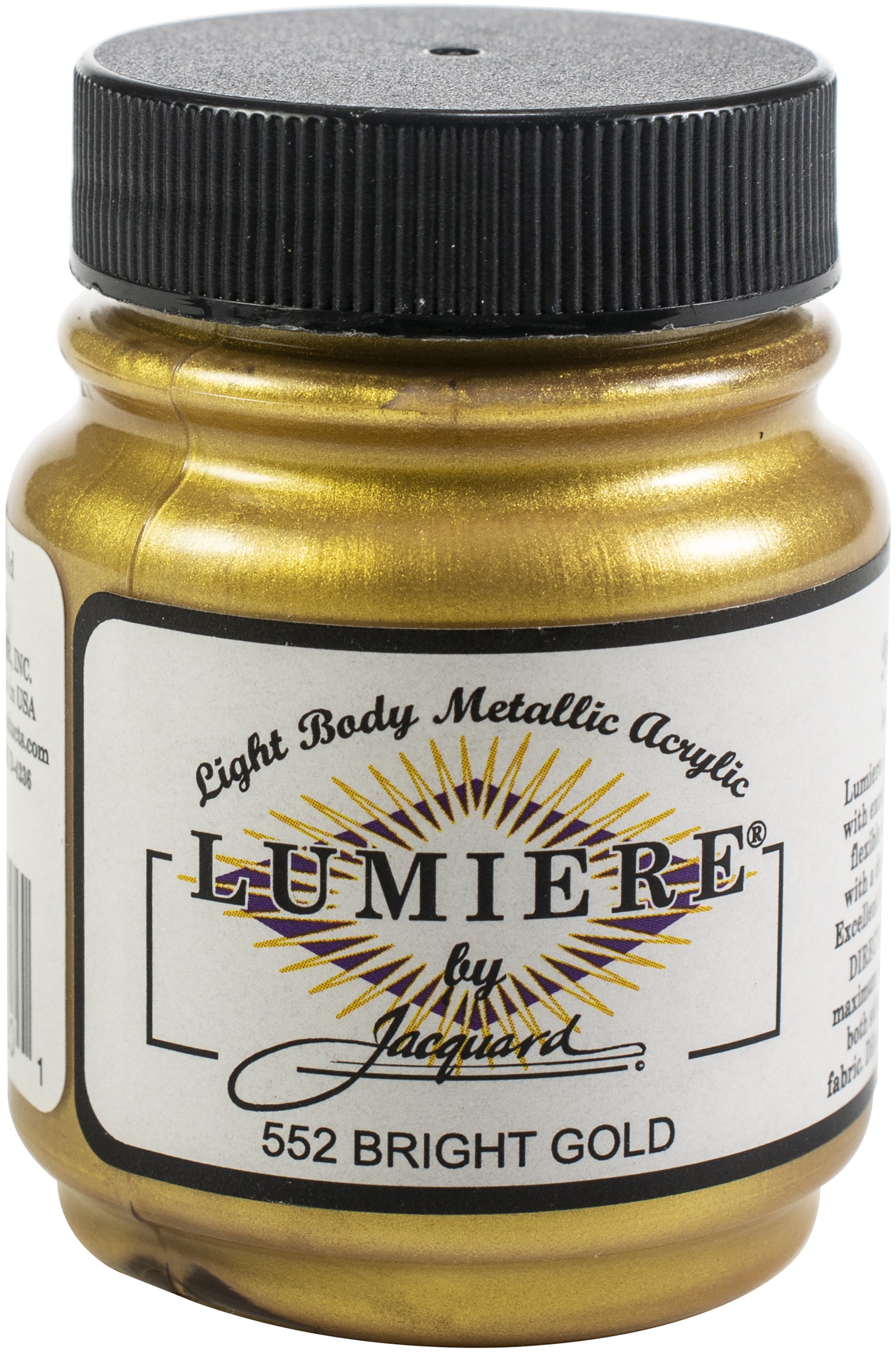 Jacquard Lumiere Metallic Acrylic Paint 2.25oz Bright Gold