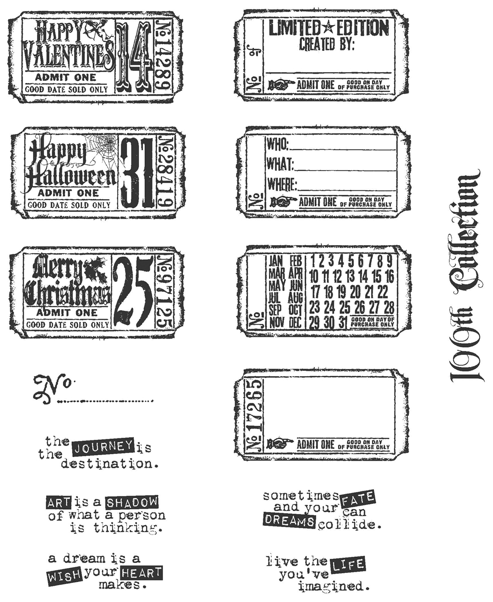 Tim Holtz Cling Stamps 7