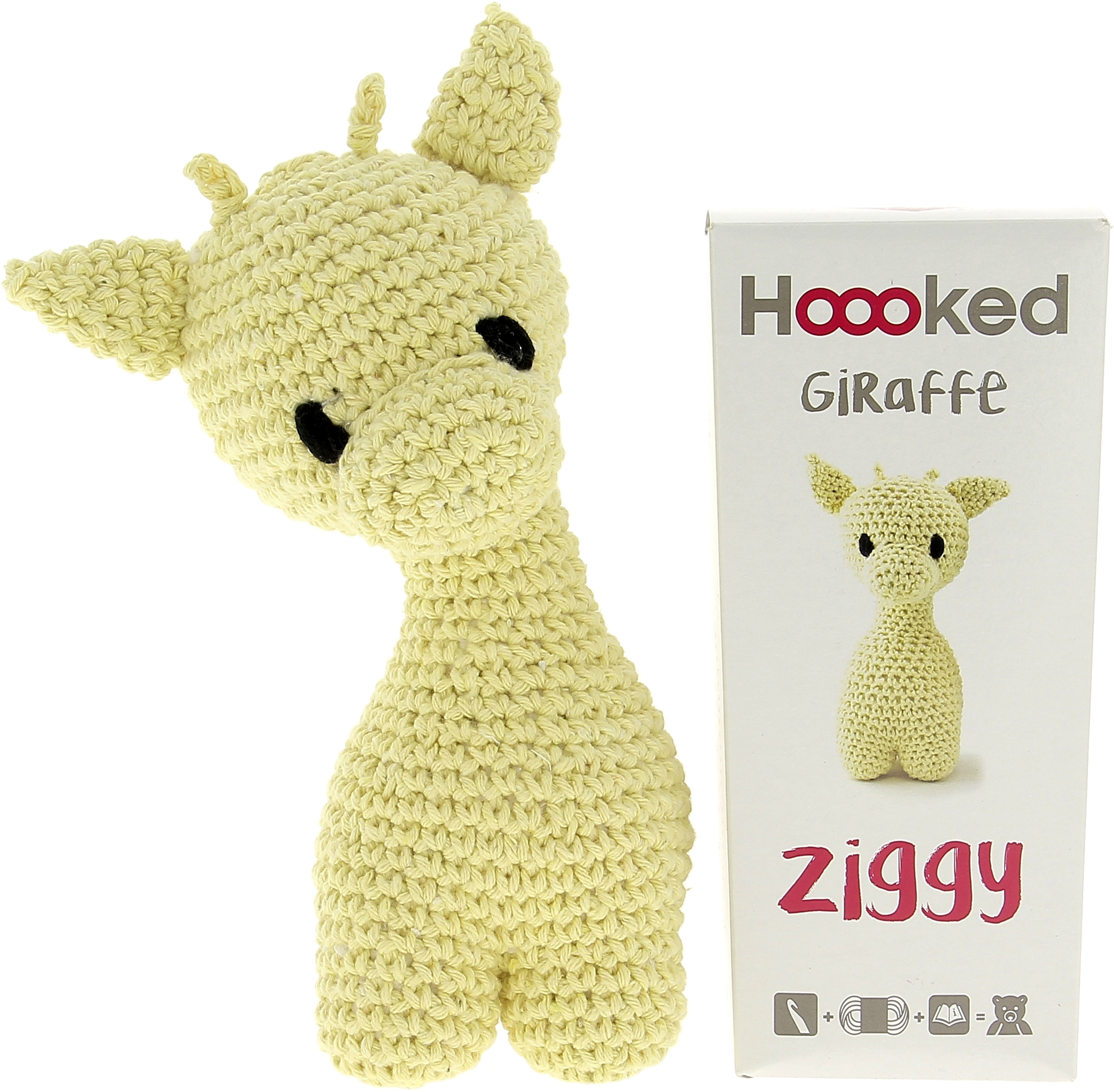 Hoooked Ziggy Giraffe Kit W/Eco Barbante Yarn Popcorn