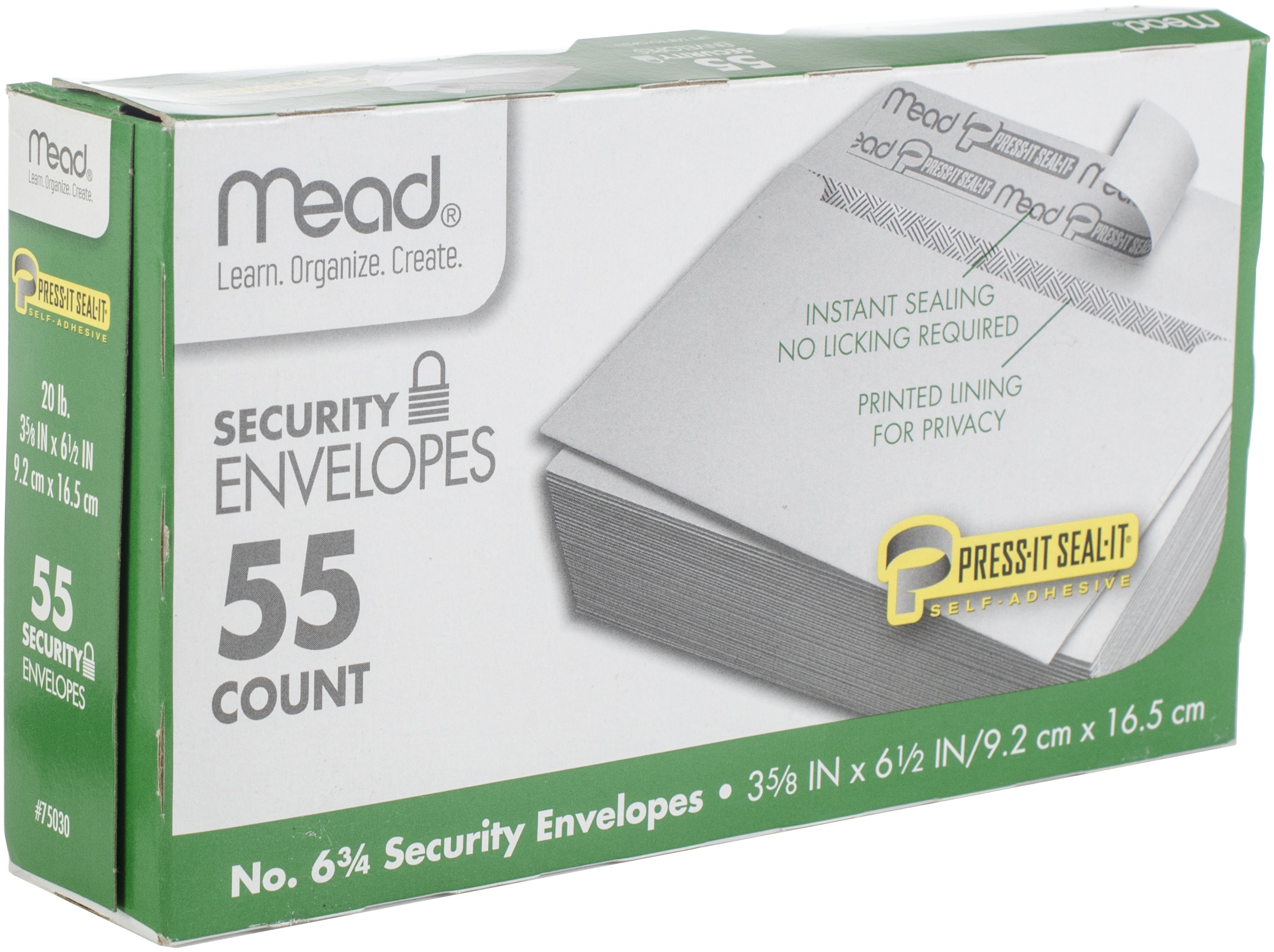 Mead Boxed Peel & Stick Envelopes 3.625