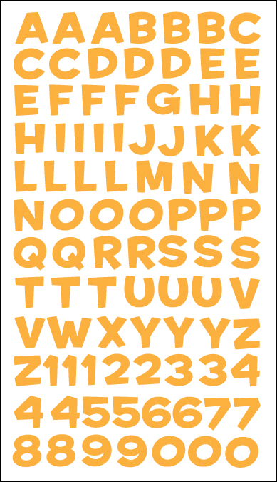 Sticko Alphabet Stickers Fun House Yellow Metallic