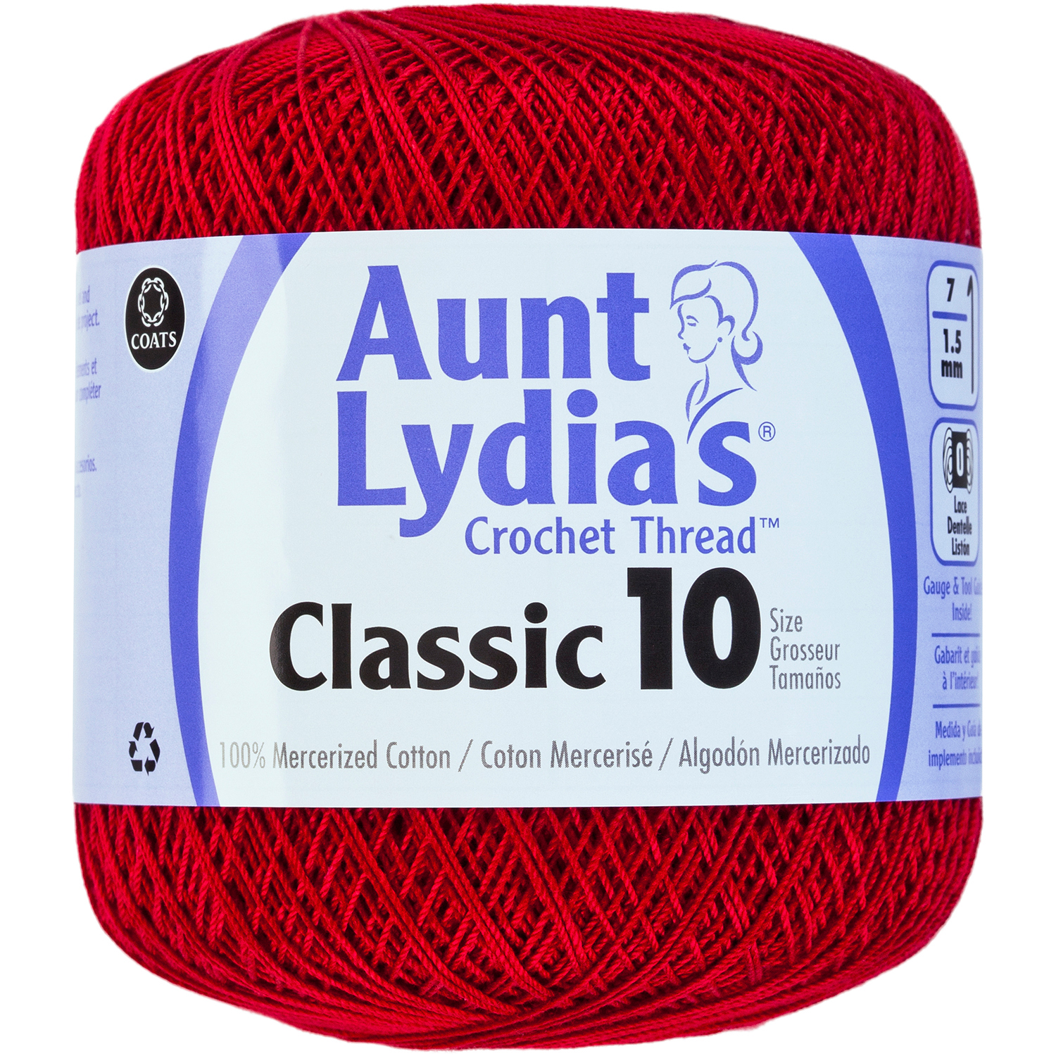 Aunt Lydia's Classic Crochet Thread Size 10 Cardinal